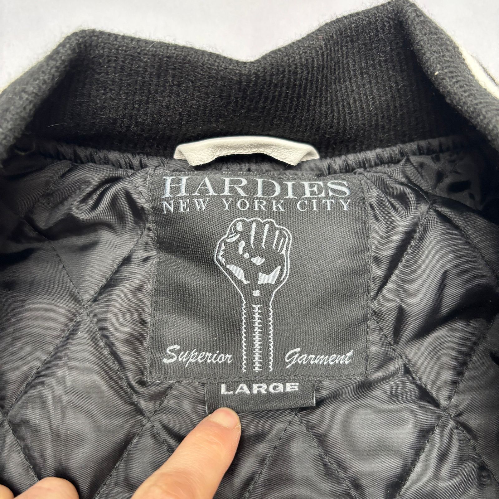 Hardies Hardware Hardies Hardware Bully Varsity Jacket Men's Large Leather Size US L / EU 52-54 / 3 - 6 Thumbnail