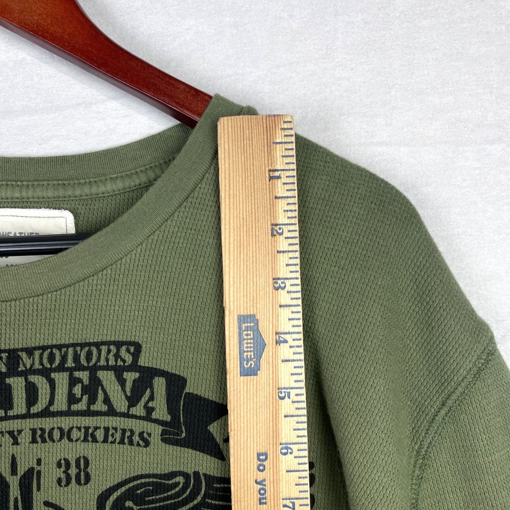 Vintage Johnson Motors Shirt Mens 2XL Green Long Sleeve Thermal Made In USA Bombers Knit Size US XXL / EU 58 / 5 - 6 Thumbnail
