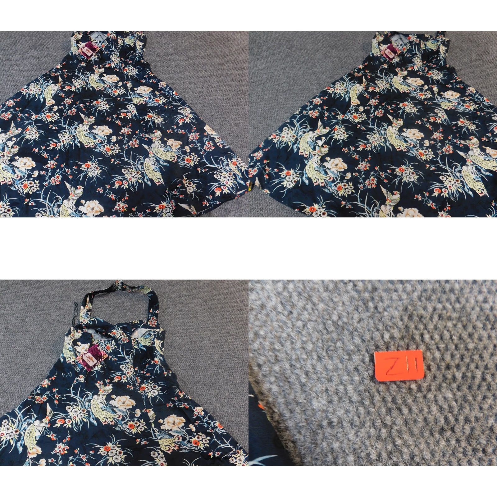 Joe Browns Joe Browns Dress Womens A-Line 10 Blue Floral Lined Sleeveless Mock Neck Puff Sleeve Knit Nylon Crochet Long Casual Designer Size L / US 10 / IT 46 - 8 Thumbnail