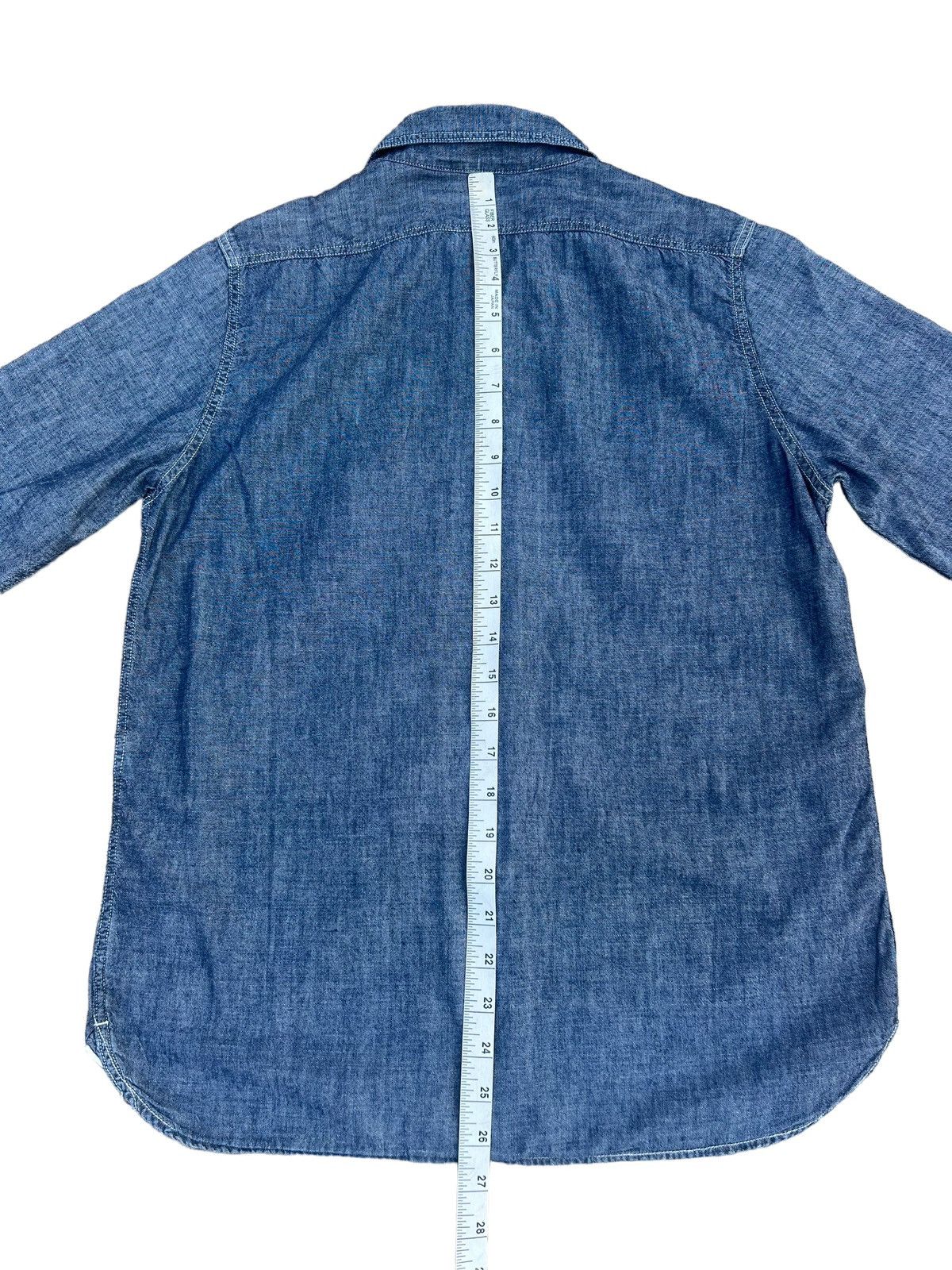 Vintage Cootie Japan 3q Sleeve Chambray Work Shirt Size US S / EU 44-46 / 1 - 5 Thumbnail