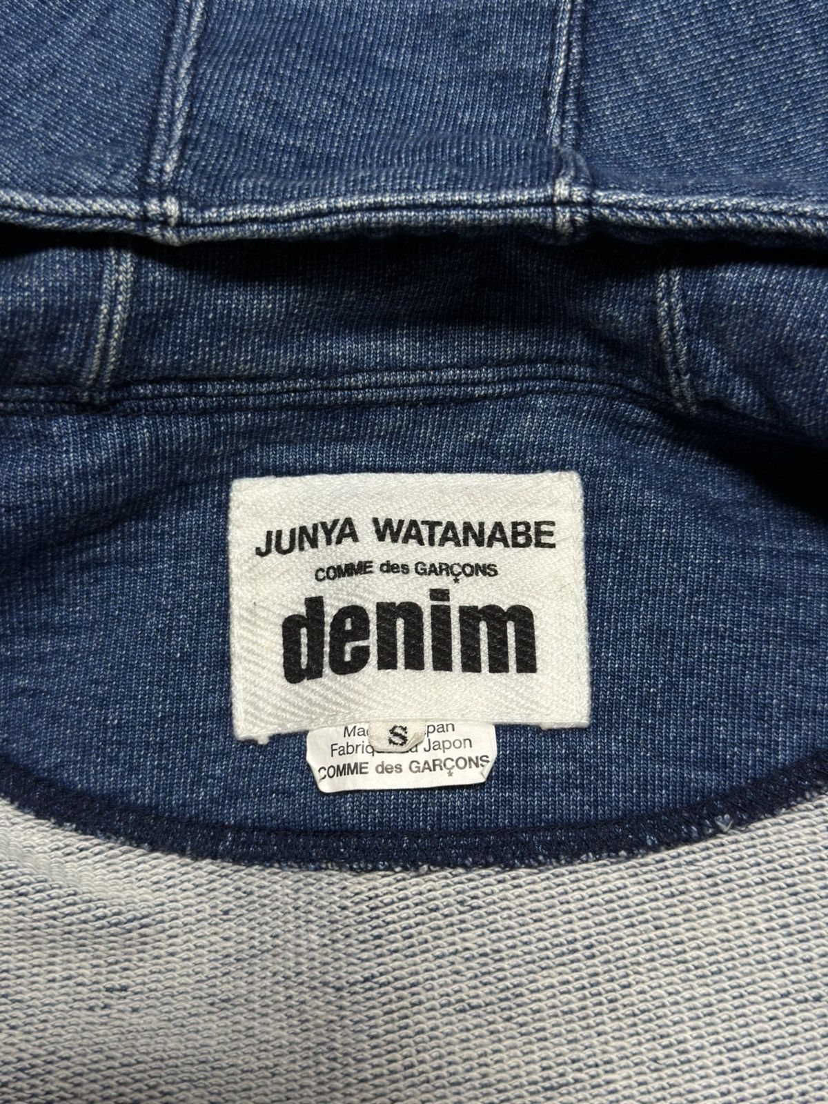 Junya Watanabe AD19 Diagonal Zip Denim Hoodie Size US S / EU 44-46 / 1 - 7 Thumbnail