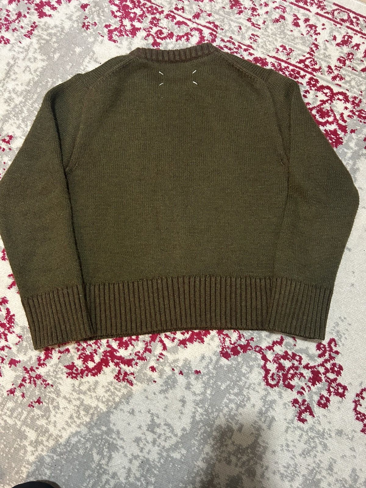 Maison Margiela Maison Margiela Khaki Wool Blend Sweater Size US M / EU 48-50 / 2 - 6 Thumbnail