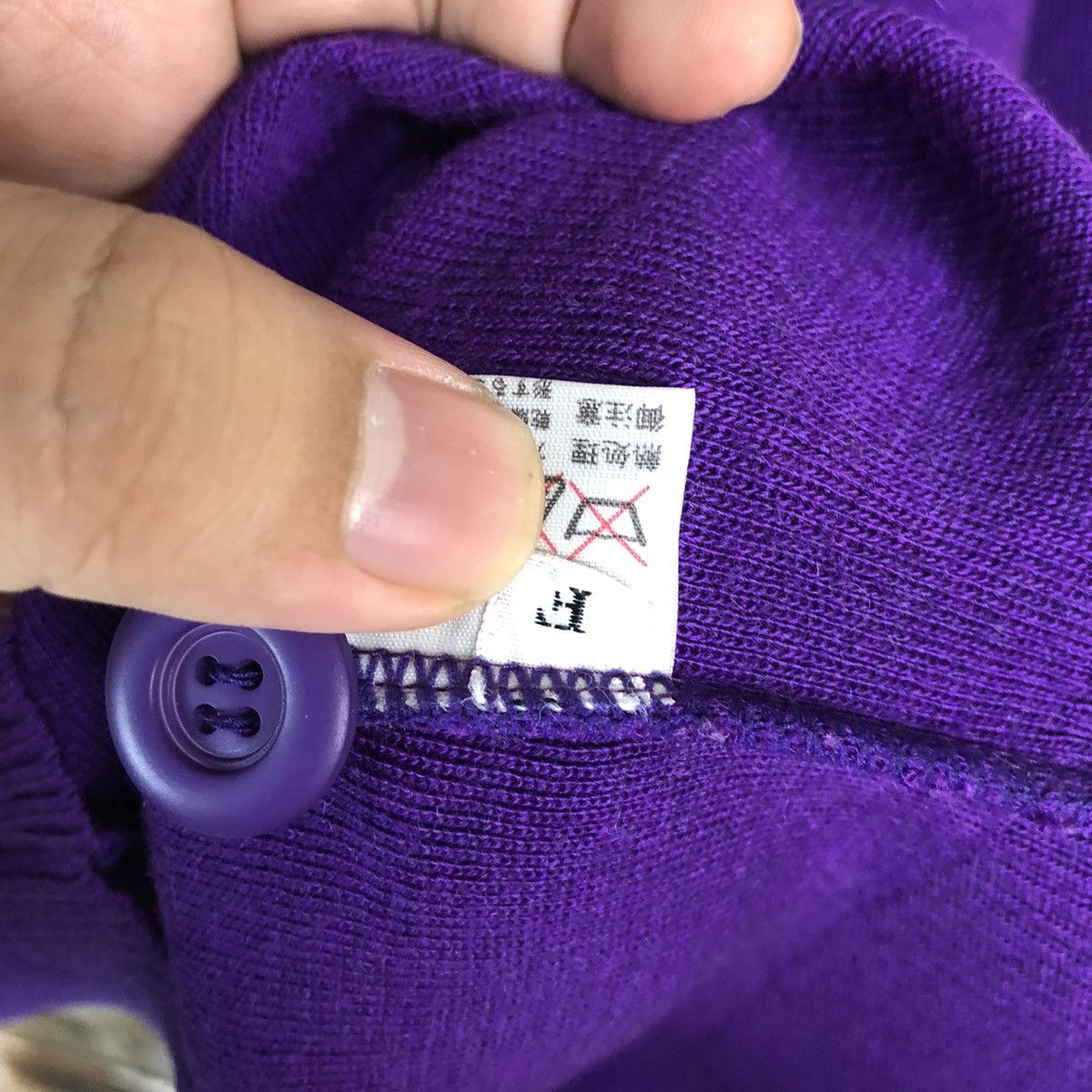 Vintage Verona vintage Japan Purple Cardigan Knitwear #A2336 Size M / US 6-8 / IT 42-44 - 12 Thumbnail