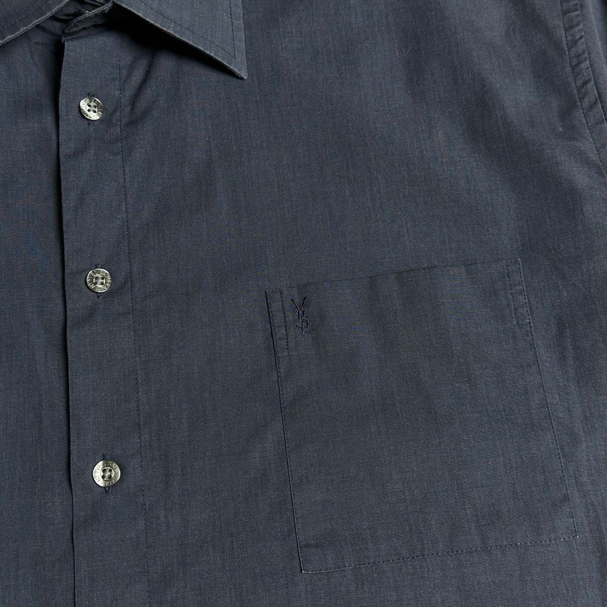 Vintage × Yves Saint Laurent Yves Saint Laurent Shirt Button Up Mini Logo YSL Size US XL / EU 56 / 4 - 3 Thumbnail