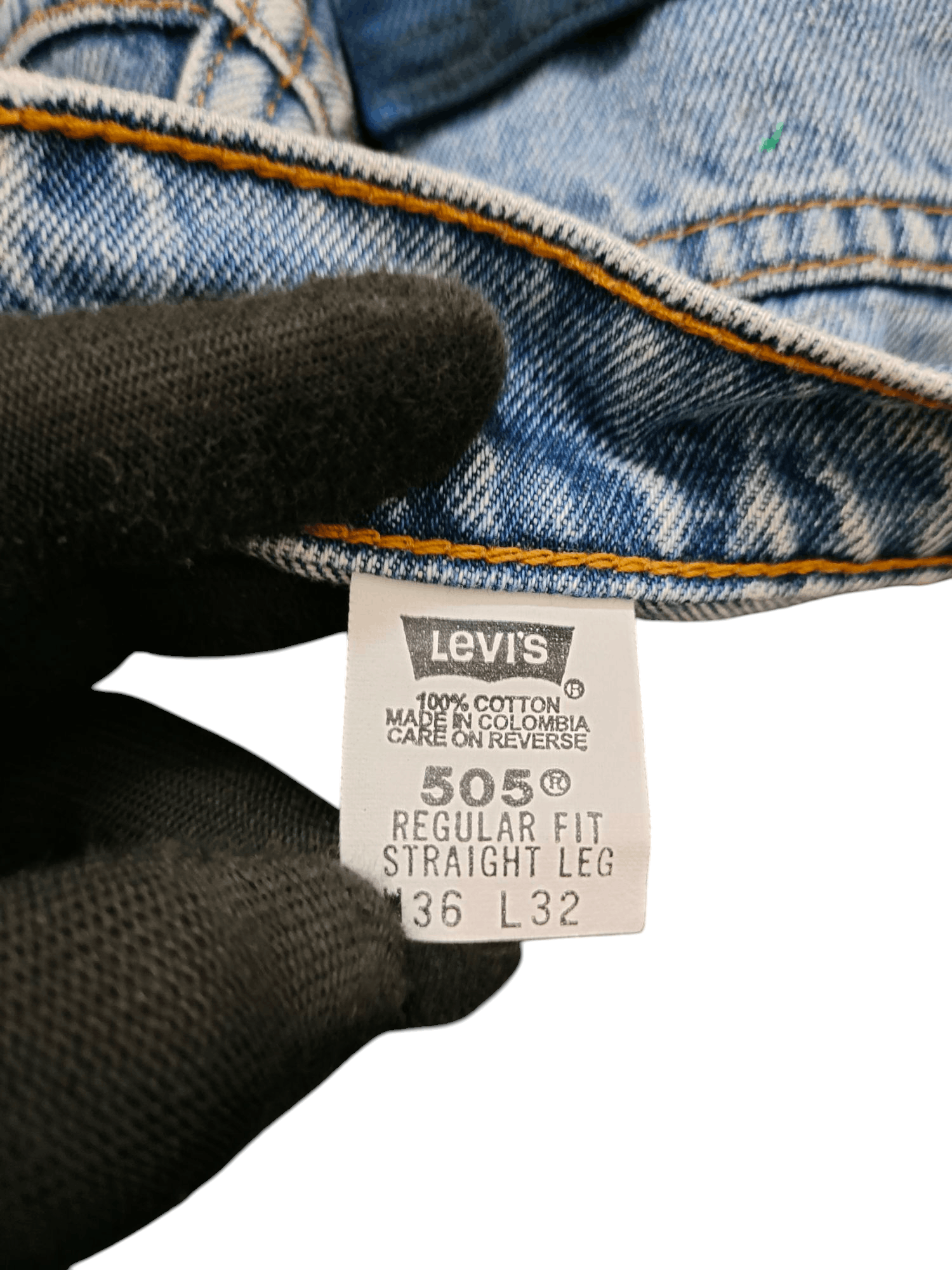 Levi's Vintage 90s Levis 505 Hand Painted Pocket Denim Jeans Size US 34 / EU 50 - 11 Thumbnail