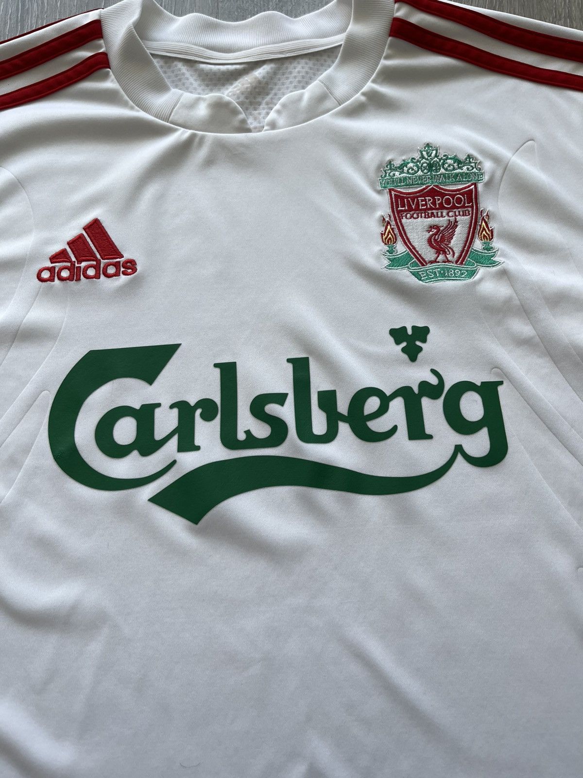 Adidas Vintage Adidas Liverpool Carlsberg Soccer Jersey T Shirt Tee Size US S / EU 44-46 / 1 - 7 Thumbnail