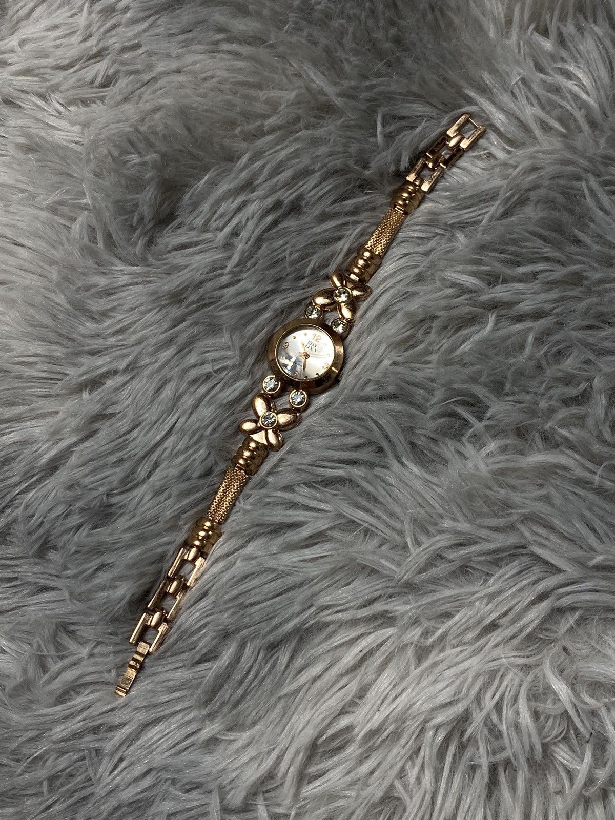 Japanese Brand × Jewelry × Vintage Soxy Gold-Tone Floral Bracelet Watch Size ONE SIZE - 9 Thumbnail