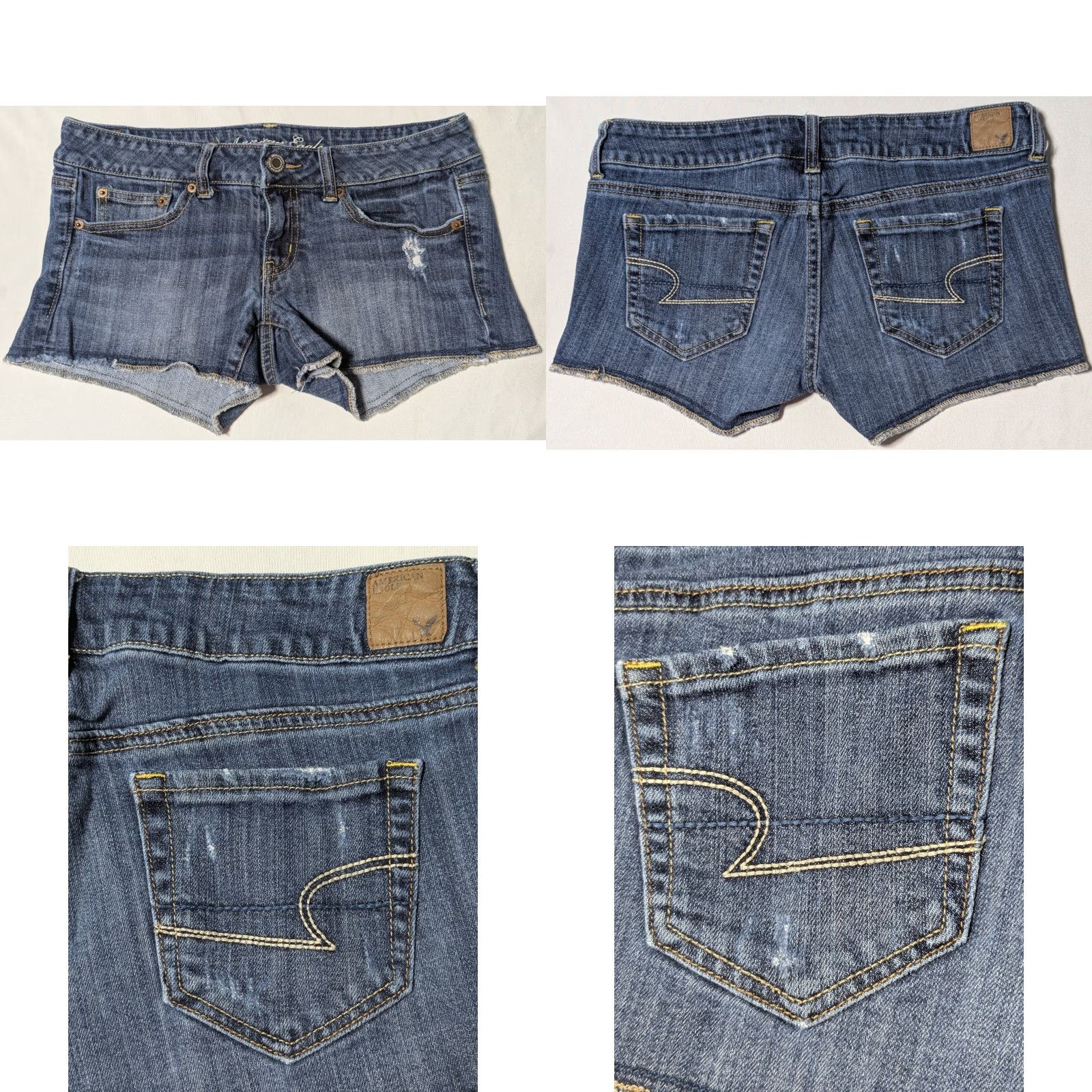 American Eagle Outfitters AMERICAN EAGLE STRETCH Women 6 Denim Blue Jean Shorts Casual 5-Pocket Design Low Rise Size 28" / US 6 / IT 42 - 9 Thumbnail