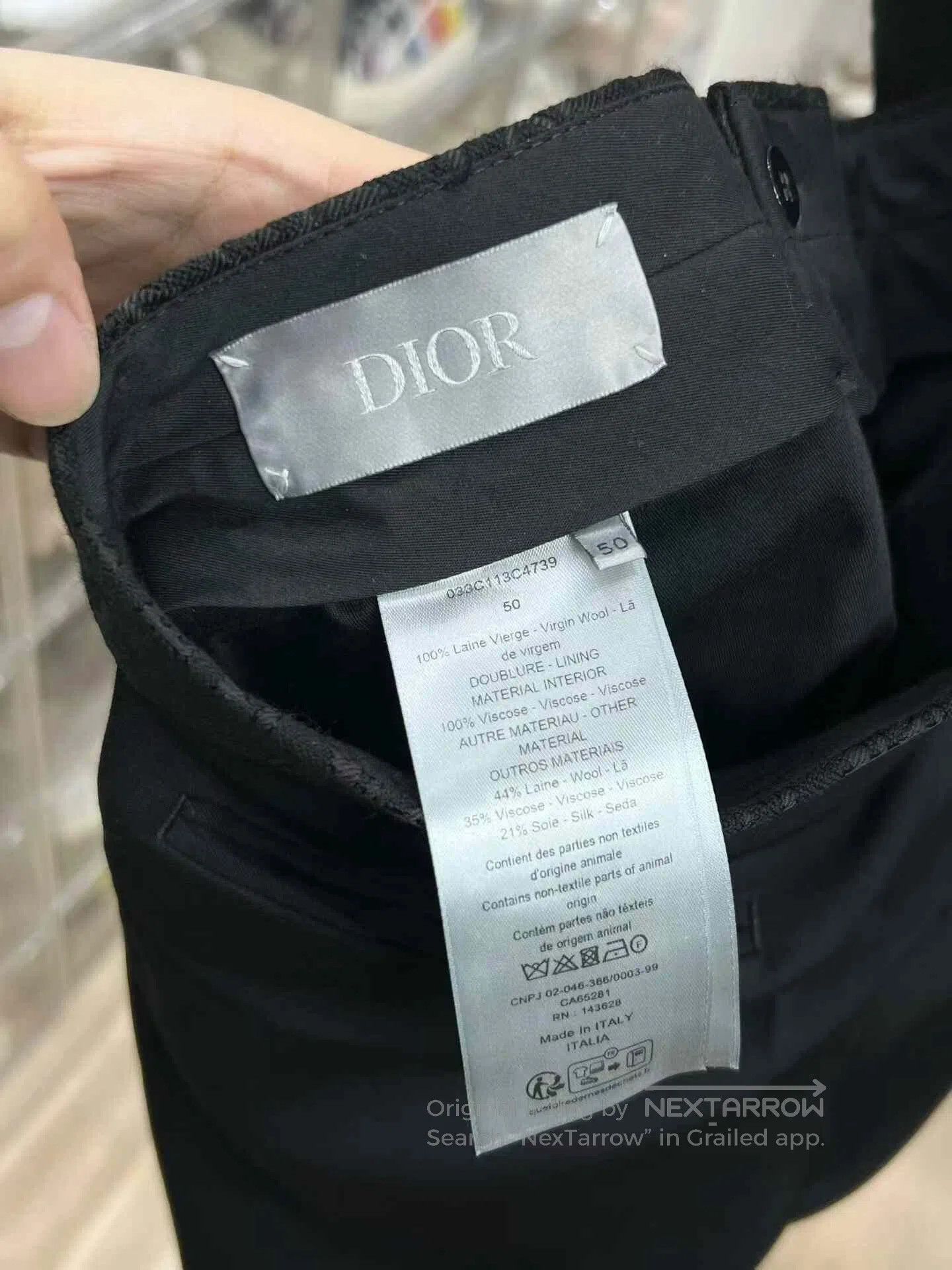 Dior Dior Embroidered Logo Wool Blend Pants. Size US 34 / EU 50 - 7 Thumbnail