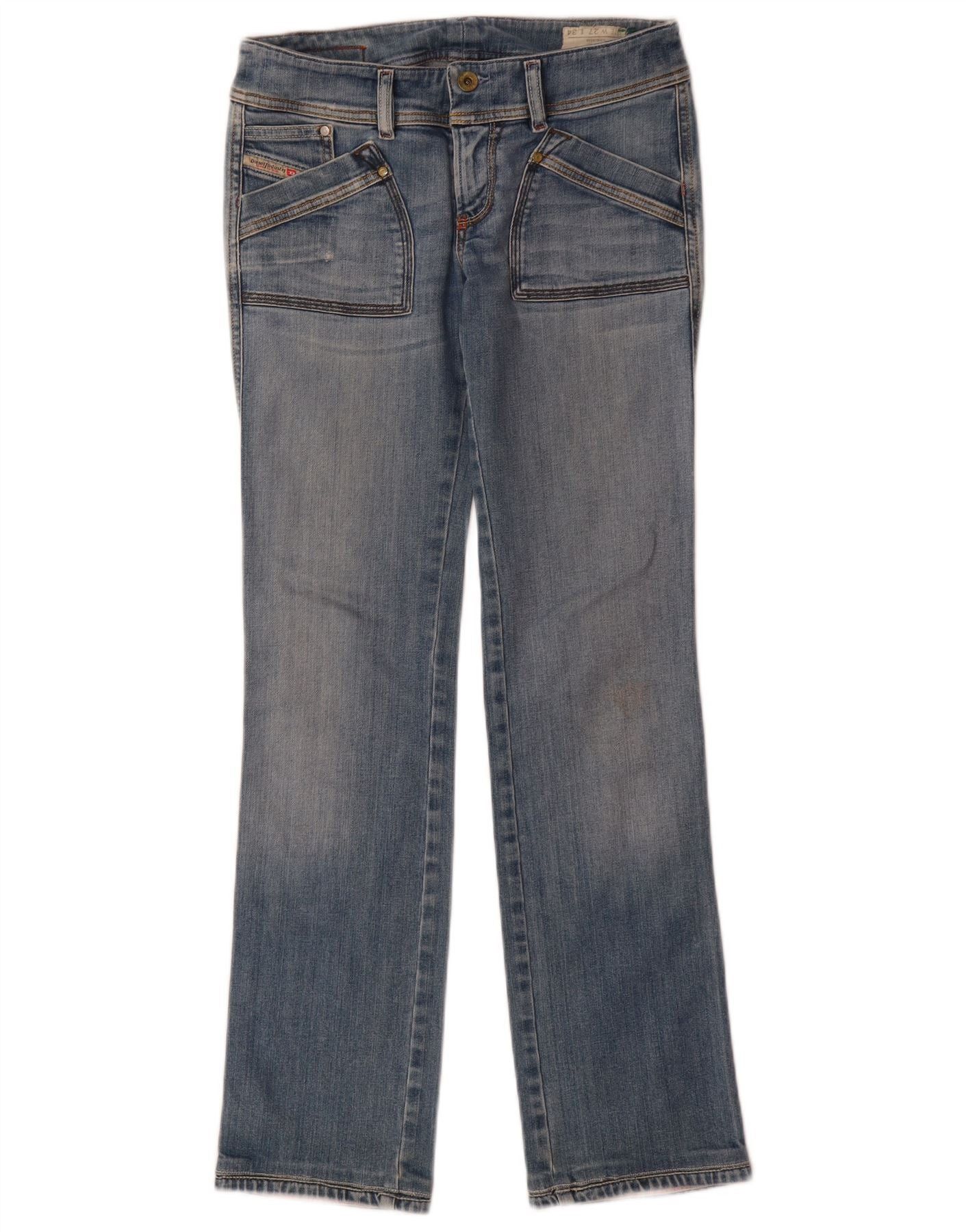 Diesel Womens Reckfly Straight Jeans W27 L32 Blue Cotton Size 42" / US 20 - 1 Thumbnail