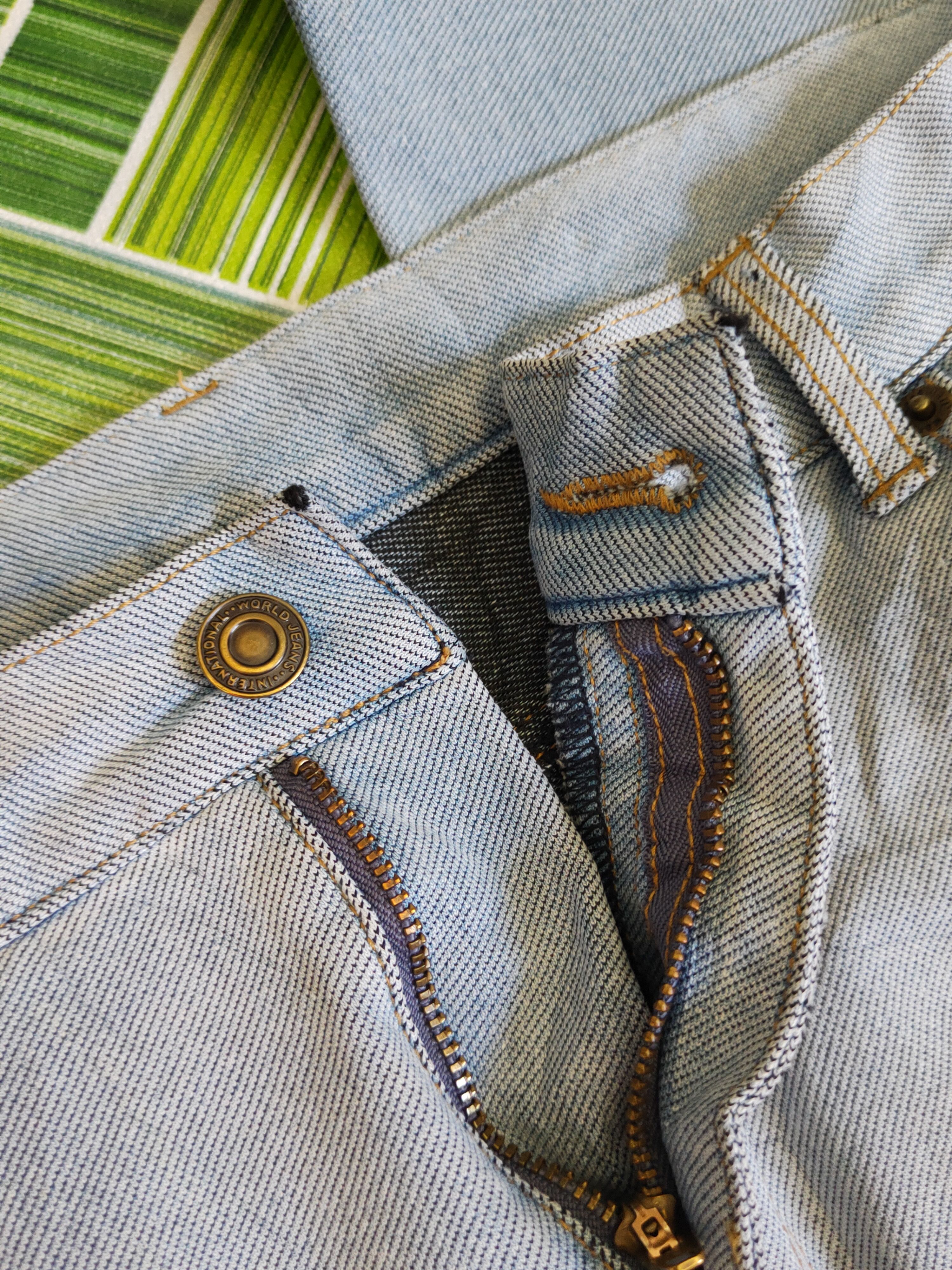 Japanese Brand Comme le vent Homme Blue Distressed Ripped Soft Jeans #S1637 Size US 35 - 15 Thumbnail