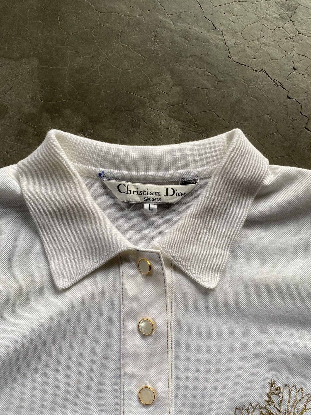 Christian Dior Monsieur Christian Dior Sport Gold Embroidery Polo Shirt Size L / US 10 / IT 46 - 3 Thumbnail