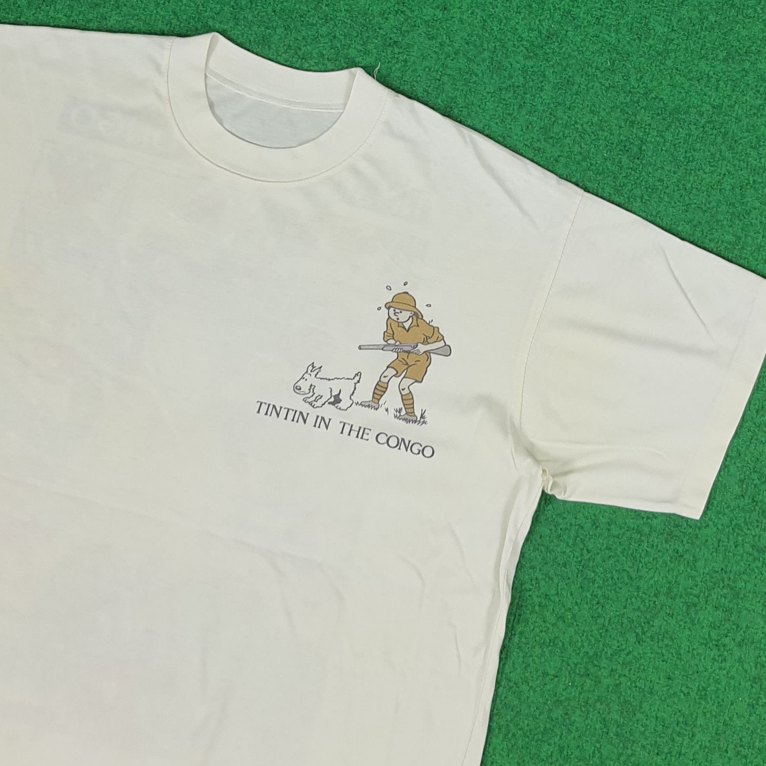 Vintage Vintage The Adventure of Tintin in The Congo T-shirt Size US XL / EU 56 / 4 - 4 Thumbnail