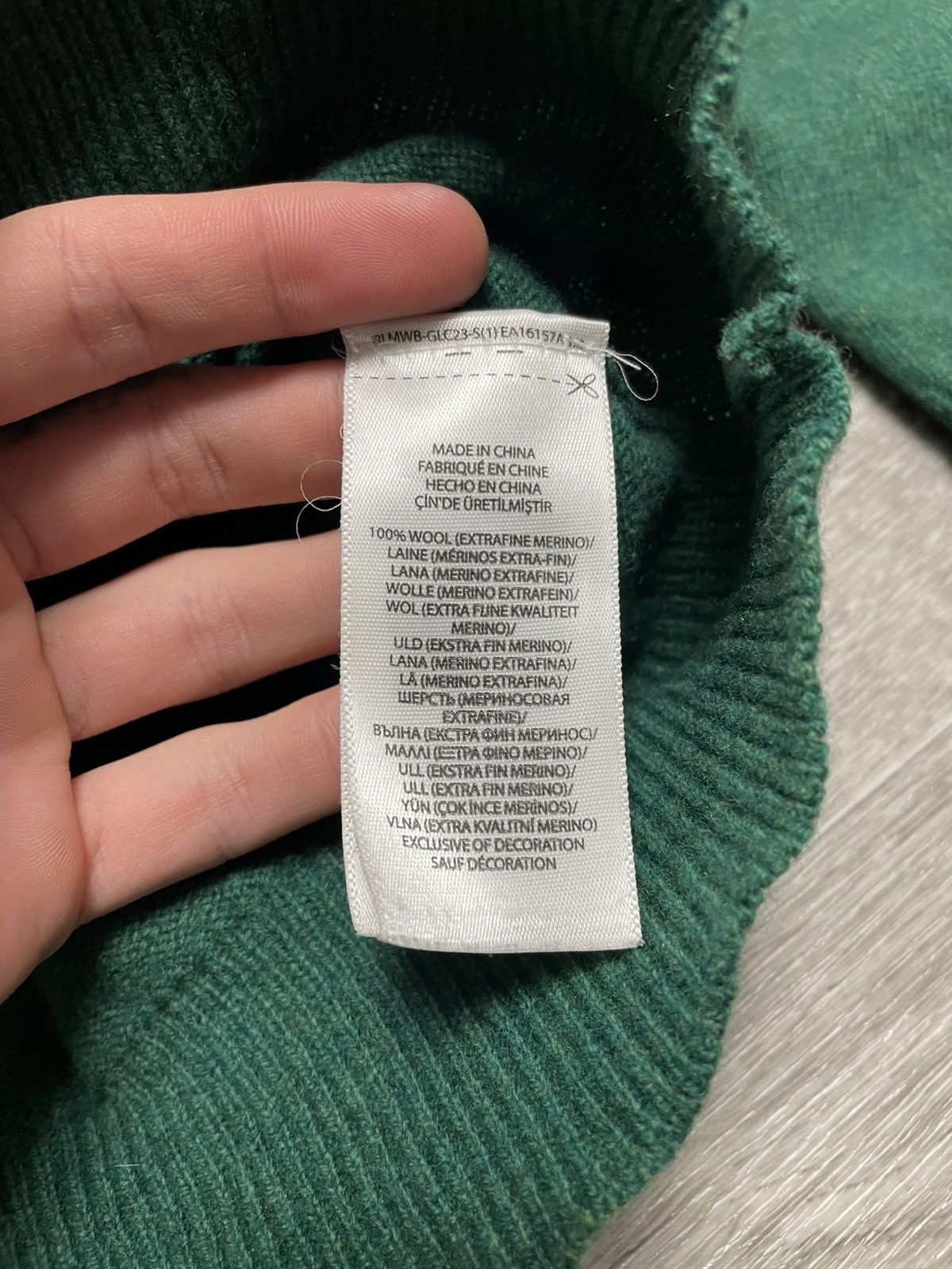 Polo Ralph Lauren Vintage Polo Ralph Lauren Green Wool Sweater Size US L / EU 52-54 / 3 - 10 Thumbnail