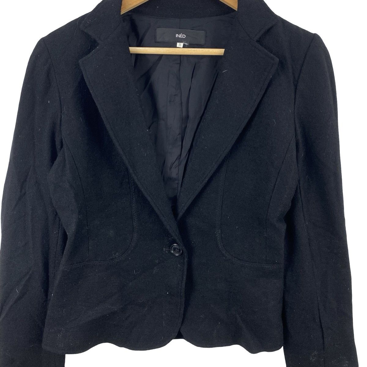 Other INÉD Cropped Tailored Blazer Jacket Single Button Smart Size S / US 4 / IT 40 - 6 Thumbnail