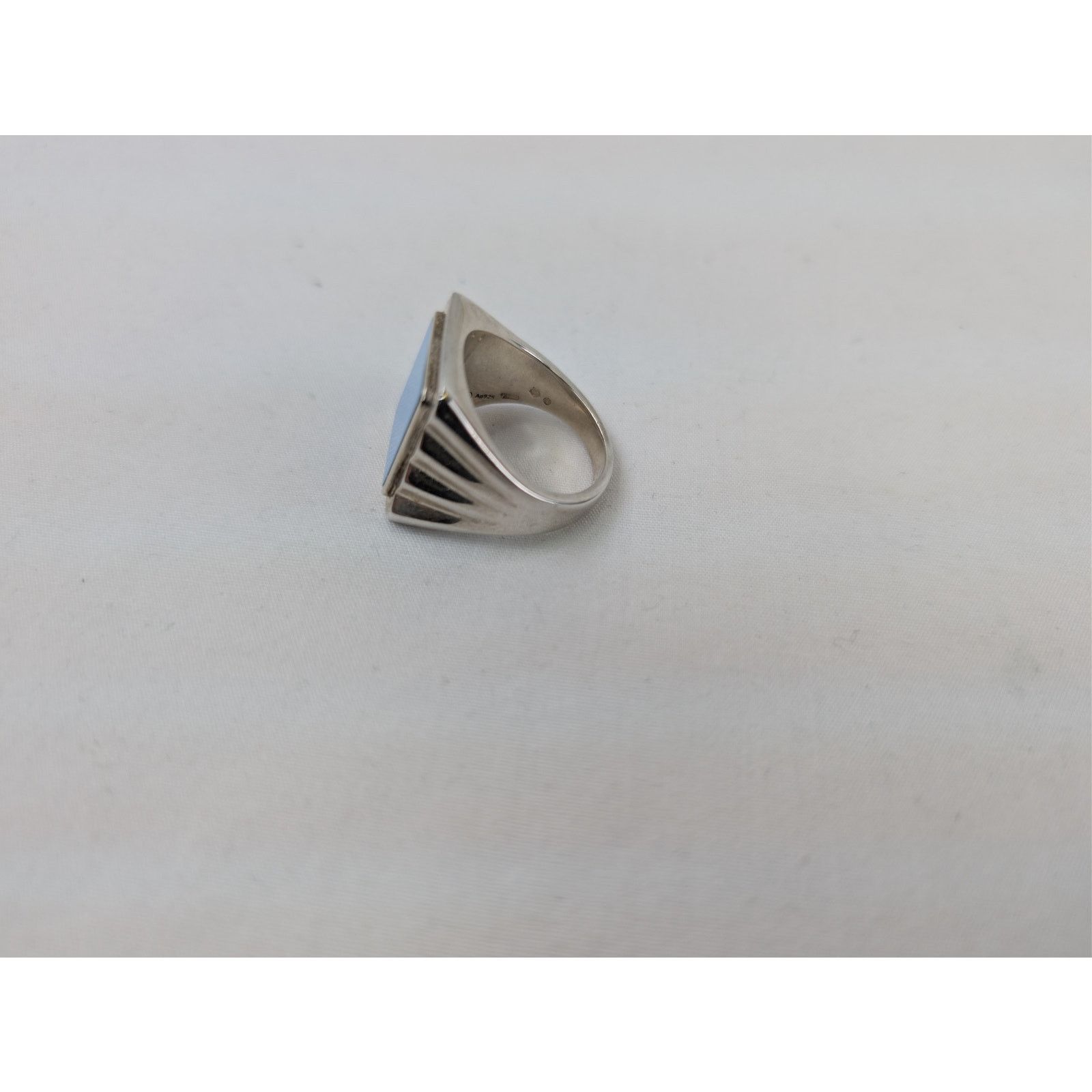 Bottega Veneta o1rshd1 Size: 21 / Sterling Silver / Enamel Anello Ring Blue Size ONE SIZE - 6 Thumbnail