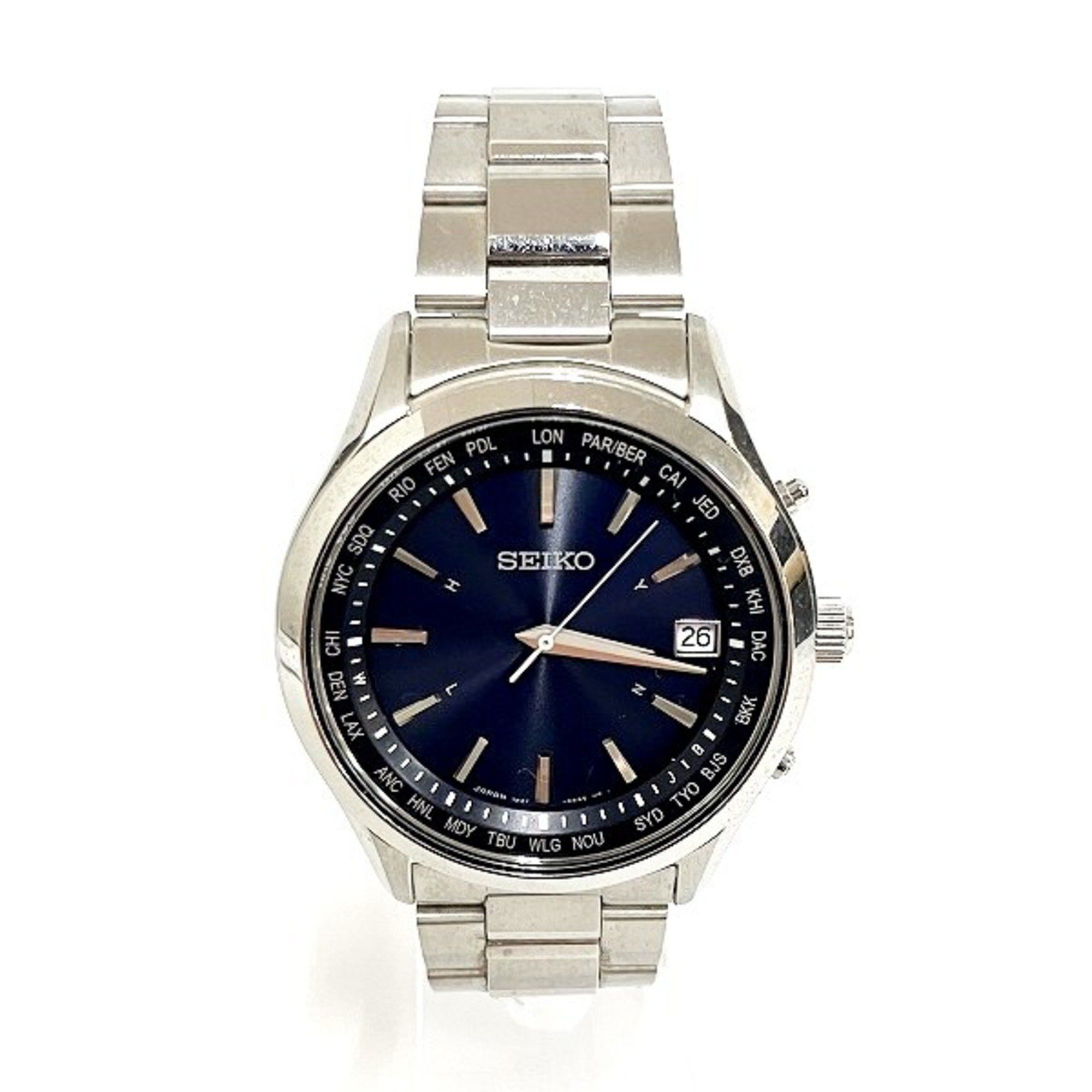 image of Seiko Selection 7B27-0Aa0 Radio Solar Watch Men's in Blue