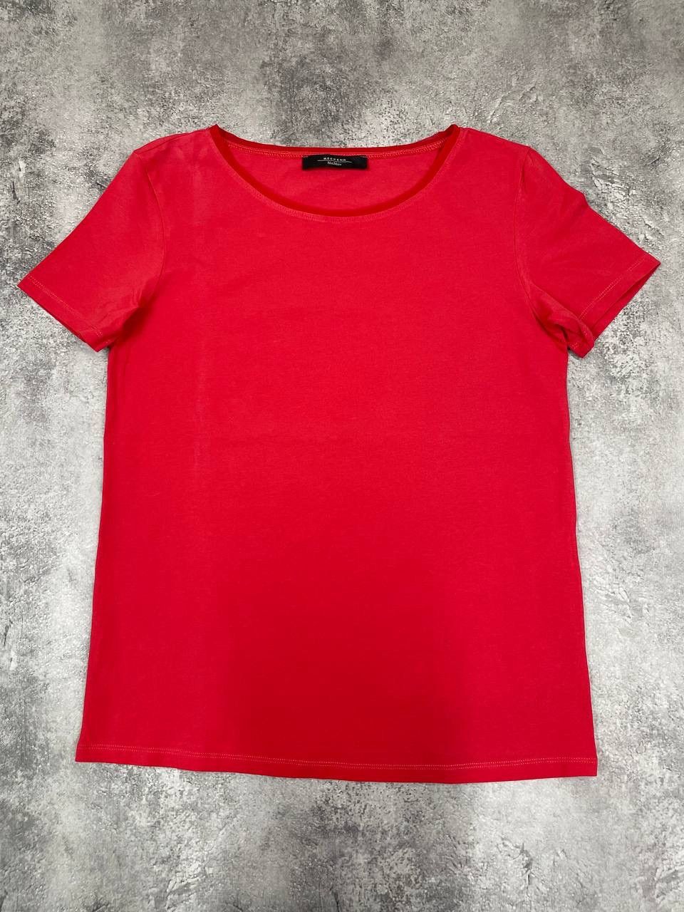 Weekend Max Mara Max Mara Weekend Women T-Shirt Red Short Sleeve Basic Top Size S / US 4 / IT 40 - 2 Thumbnail