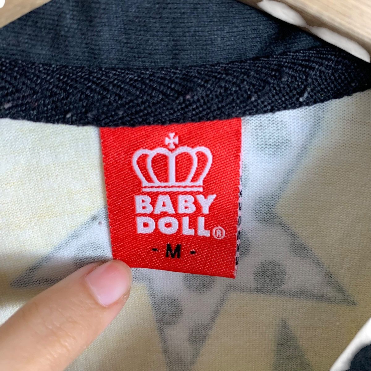 Vintage Vintage BABY DOLL FREEDOM Over Print AOP Polo Tee Shirt Size M / US 6-8 / IT 42-44 - 6 Thumbnail