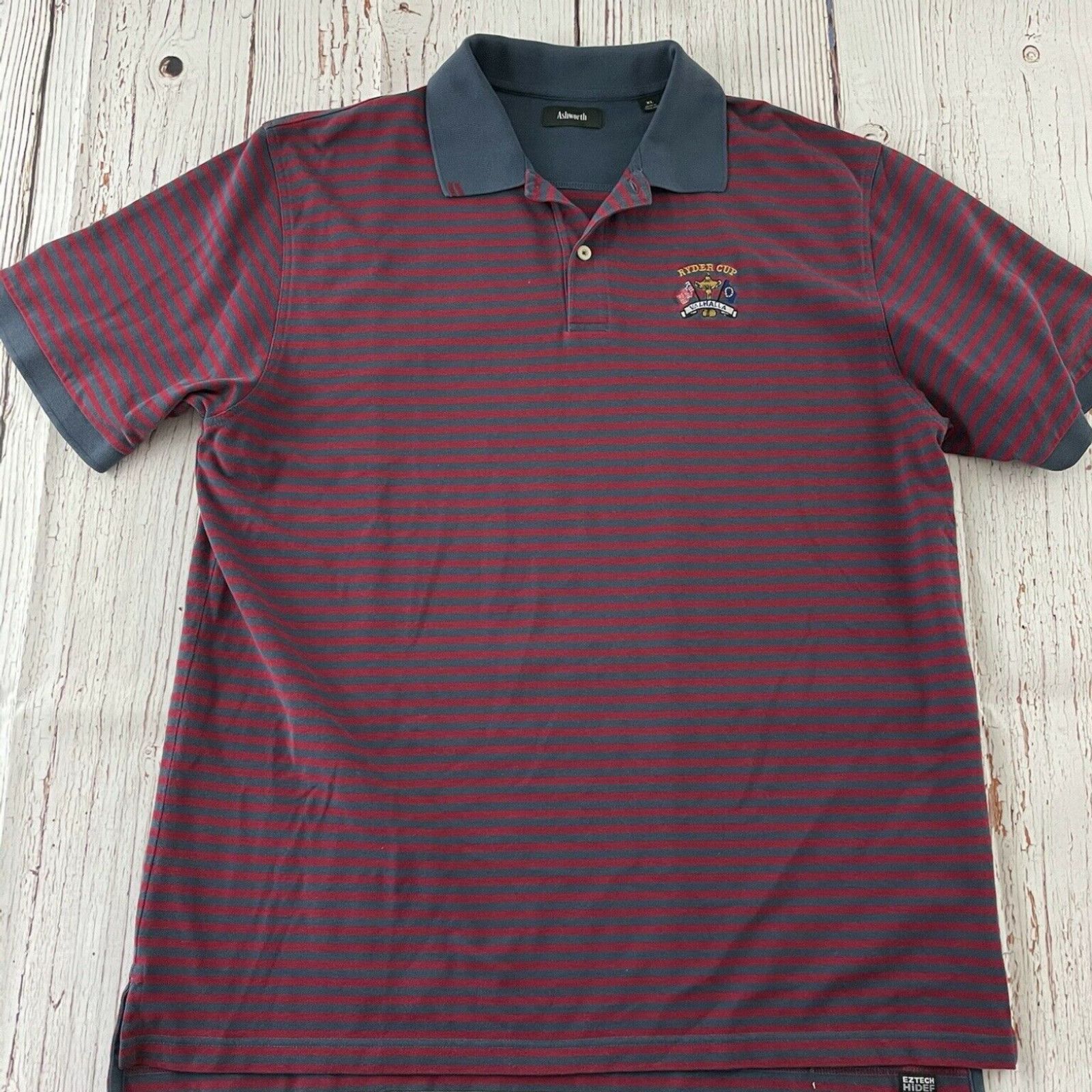 Short Ashworth Homme Taille 36 – Noir Plissé – évacuant Respirant – US Open 2002 – Très Bon état
