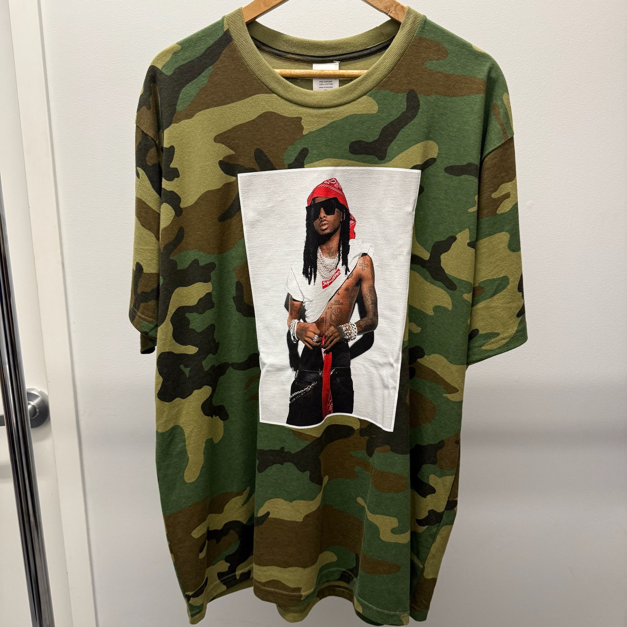 Supreme Playboi Carti Supreme Tee Woodland Camo | Grailed