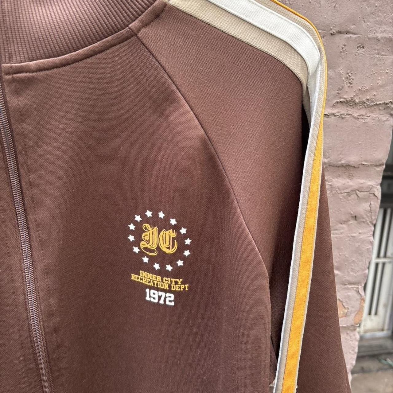 Vintage Y2K No Boundaries Brown Striped Raglan Zip Up Track Jacket Size US L / EU 52-54 / 3 - 3 Thumbnail