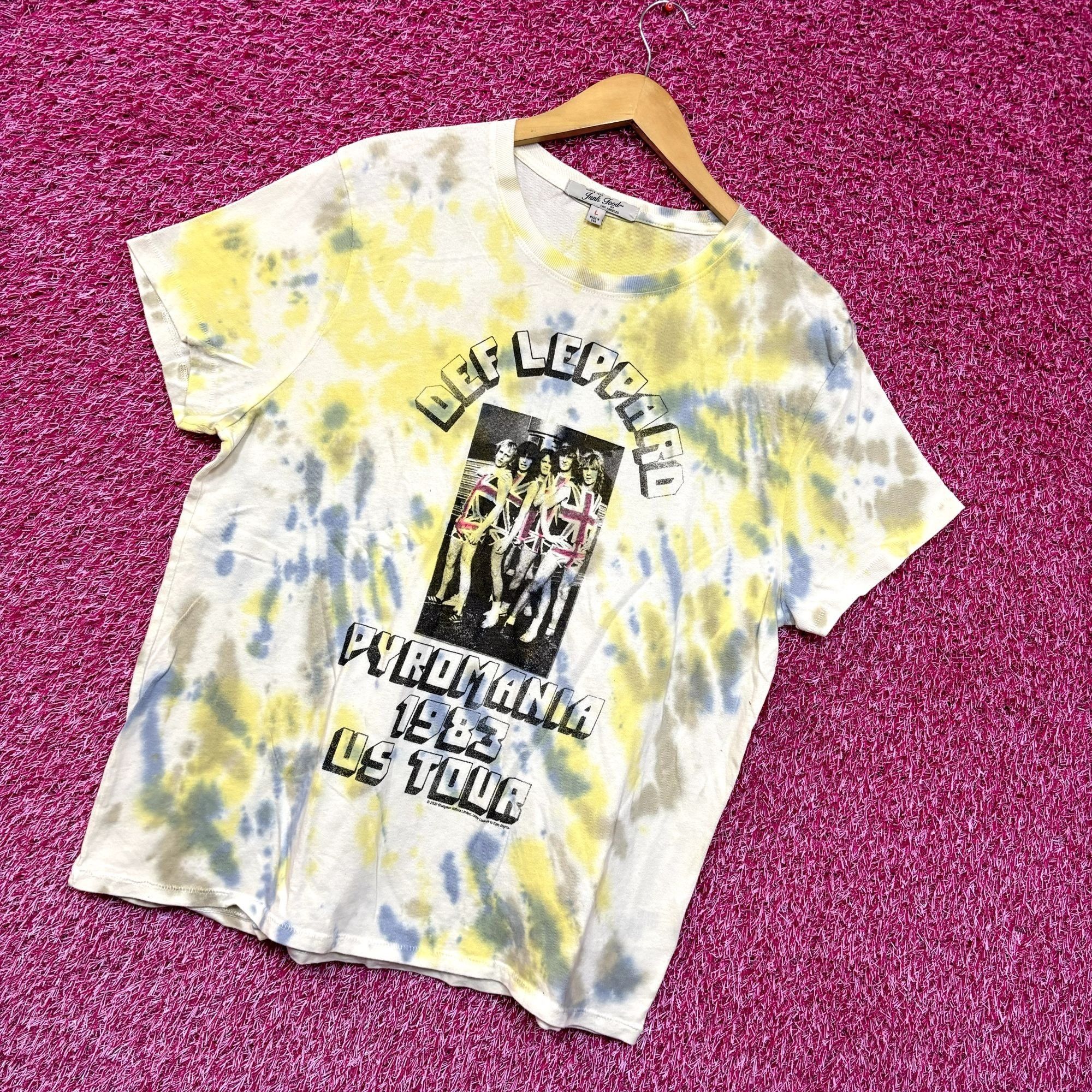 Def Leppard Def Leppard Pyromania 1983 US Tour Heavy Metal Tie Dye L Size US L / EU 52-54 / 3 - 3 Thumbnail