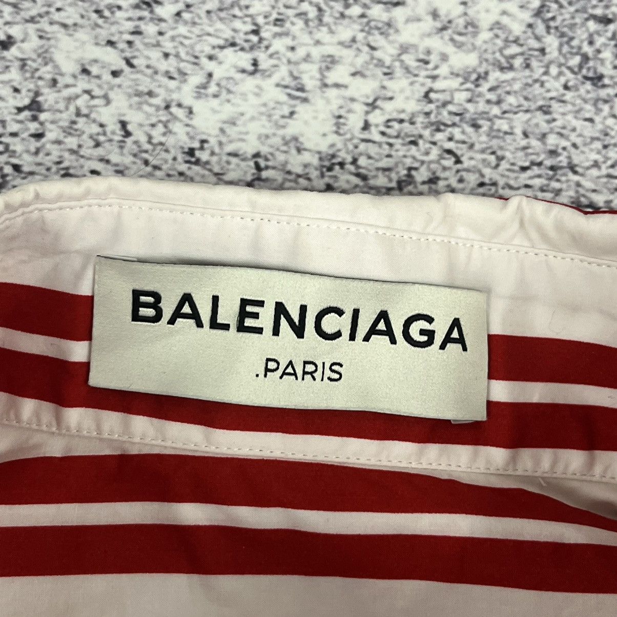 Balenciaga Balenciaga red/white blouse shirt oversized Size M / US 6-8 / IT 42-44 - 8 Thumbnail