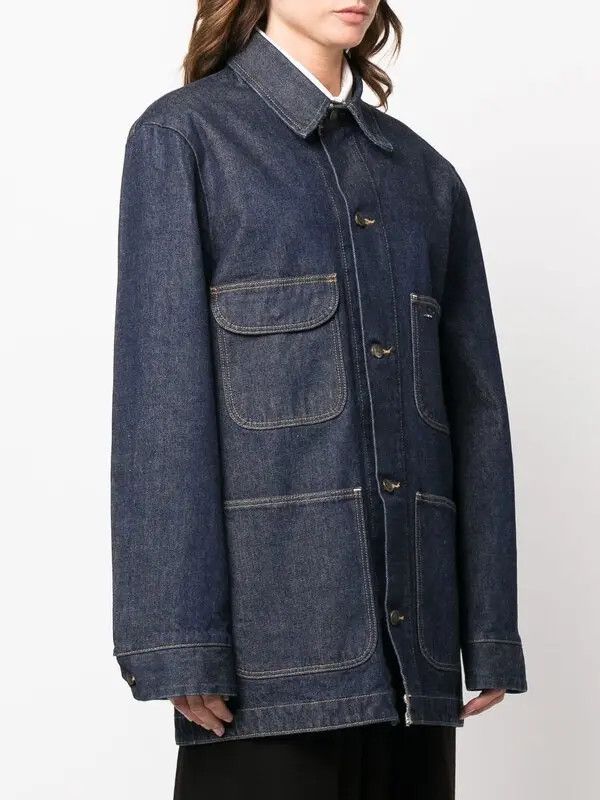 Maison Margiela oc11z0925 Contrast-Stitch Denim Jacket in Blue Size S / US 4 / IT 40 - 3 Thumbnail