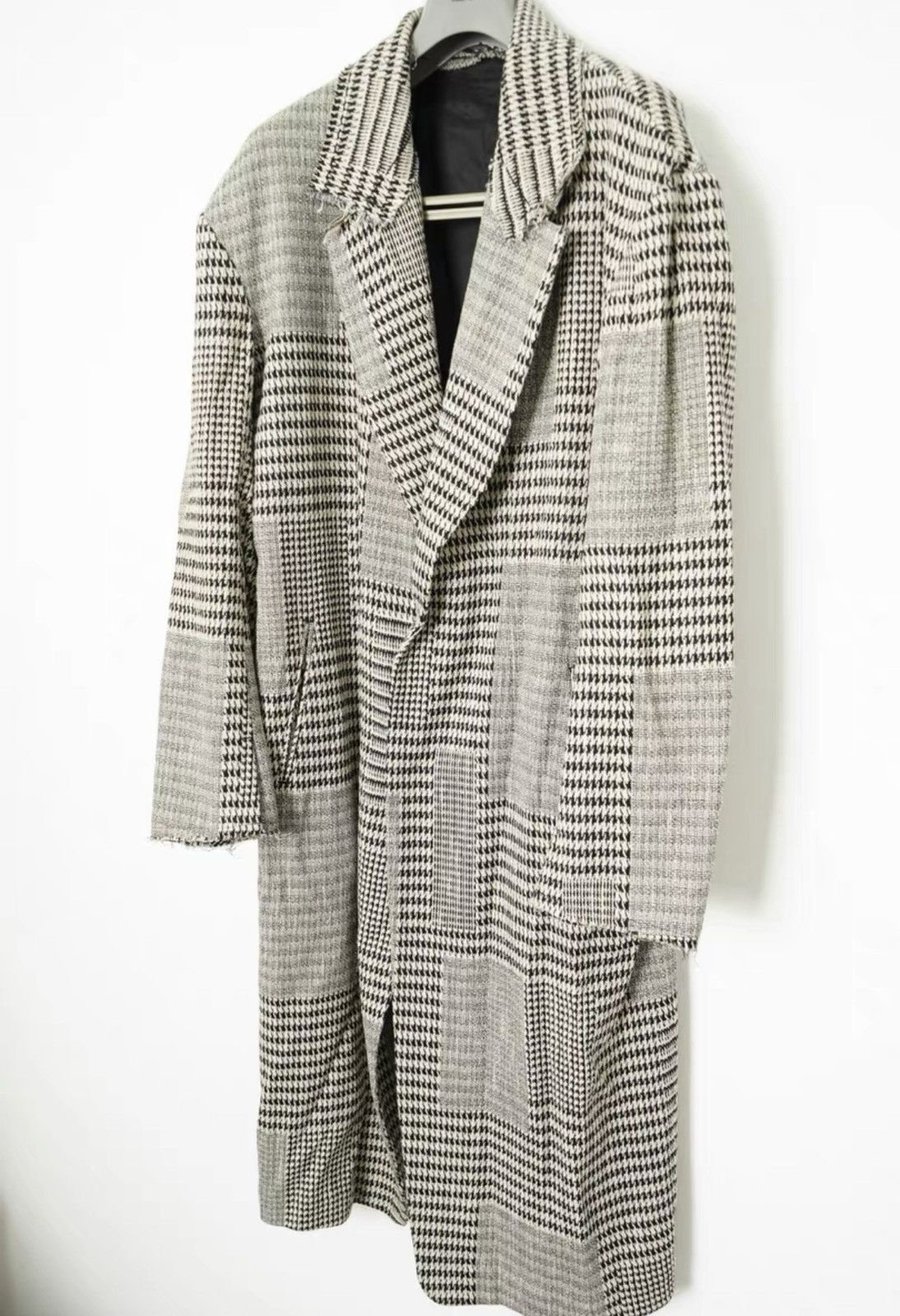 Yohji Yamamoto Yohji Yamamoto Artisanal Distressed Patchwork Wool Coat Size US M / EU 48-50 / 2 - 2 Thumbnail