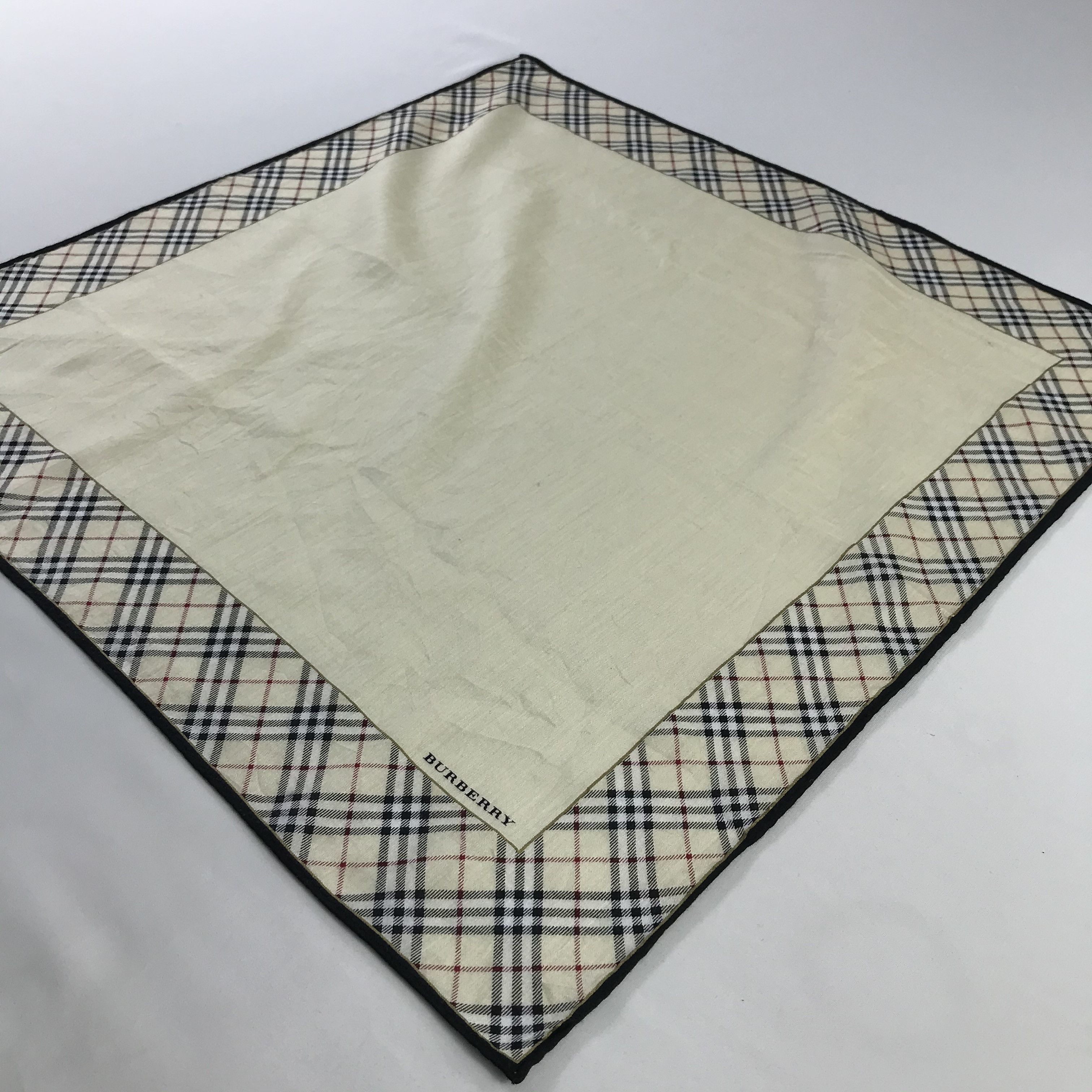 Burberry × Vintage Burberry Bandana / Handkerchief / Neckerchief - S543 Size ONE SIZE - 2 Thumbnail