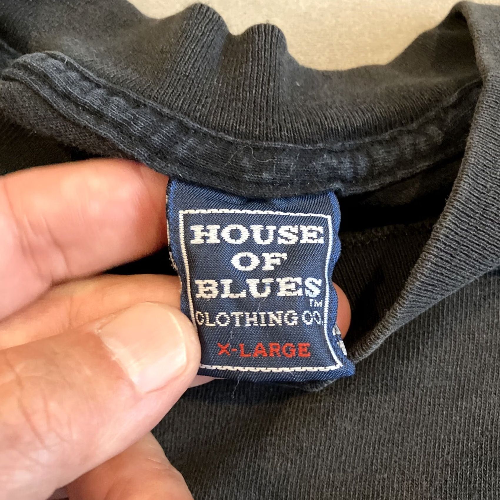 Vintage VINTAGE House of Blues T-Shirt XL Black Short Sleeve Crew Neck Logo The Blues Brothers Single Stitch Knit Cotton Mens Logo Movie 80s 90s Size US XL / EU 56 / 4 - 4 Thumbnail