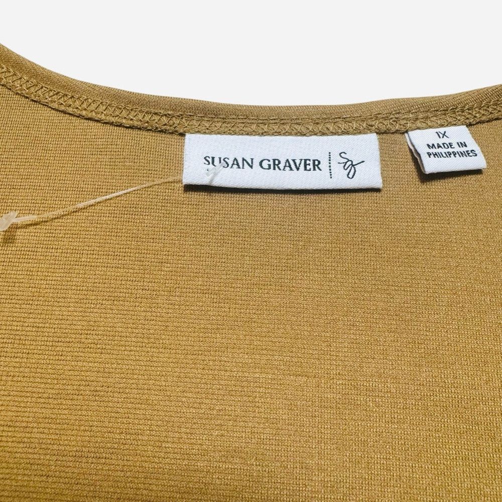Other New Susan Graver Ponte Knit Light Brown Dress With Loop Sca Size XL / US 12-14 / IT 48-50 - 7 Thumbnail