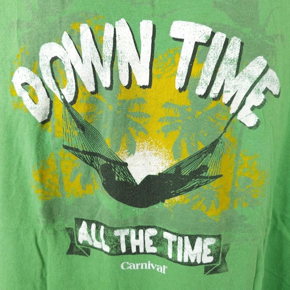 Delta Carnival Cruise T Shirt Mens 3XL Green Palm Trees Down Time All The Time delta Size US XXL / EU 58 / 5 - 3 Thumbnail