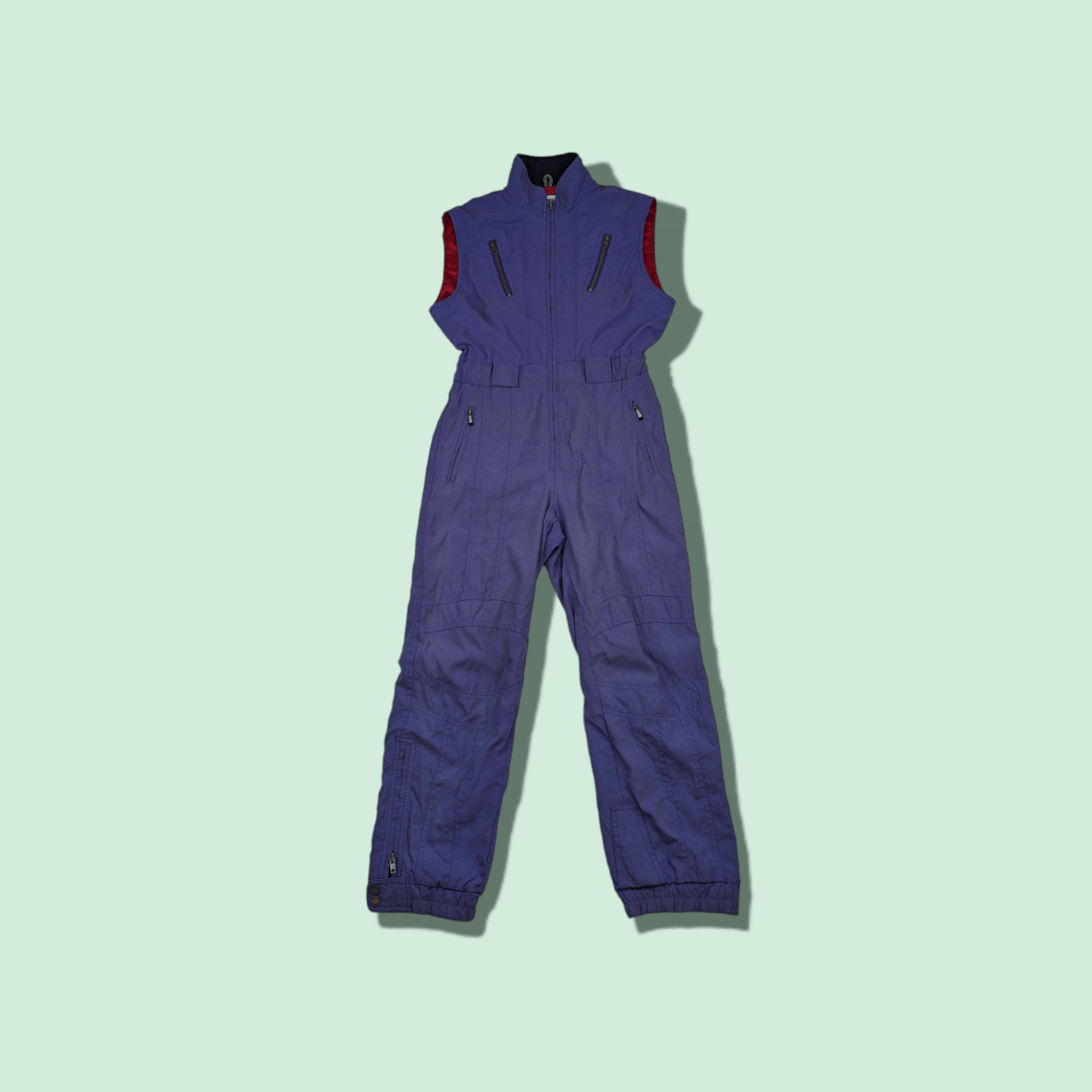 image of 90's Ellesse Sleveless Overall Jumpsuit in Purple, Men's (Size 30)