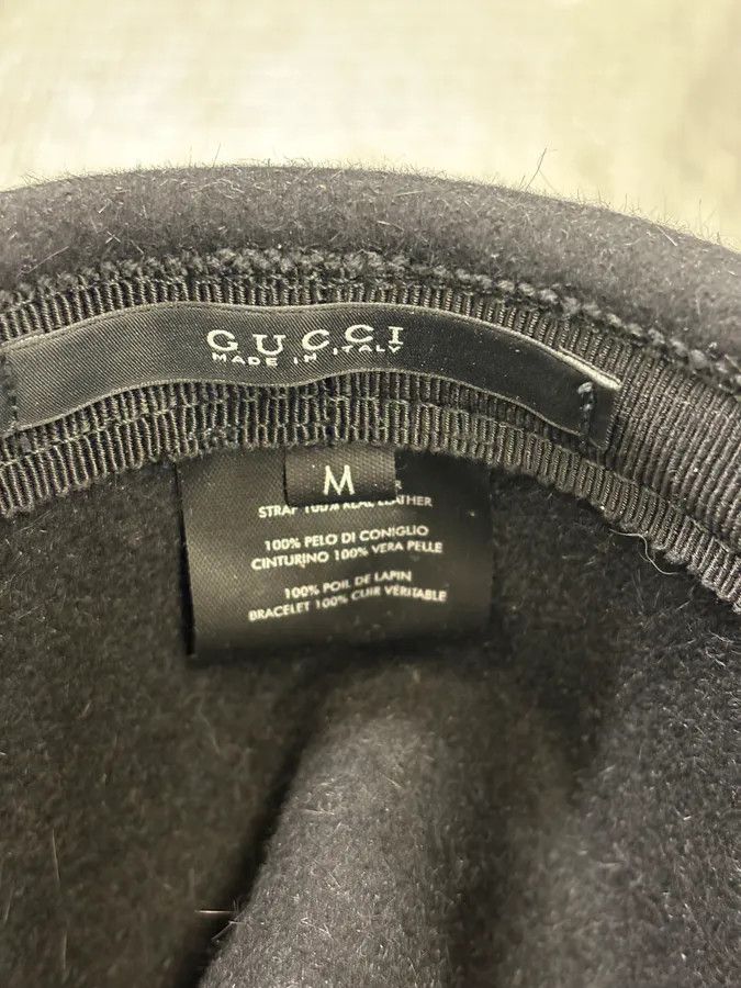 Gucci 2000s Gucci Black Fedora Wool Hat Size ONE SIZE - 6 Thumbnail