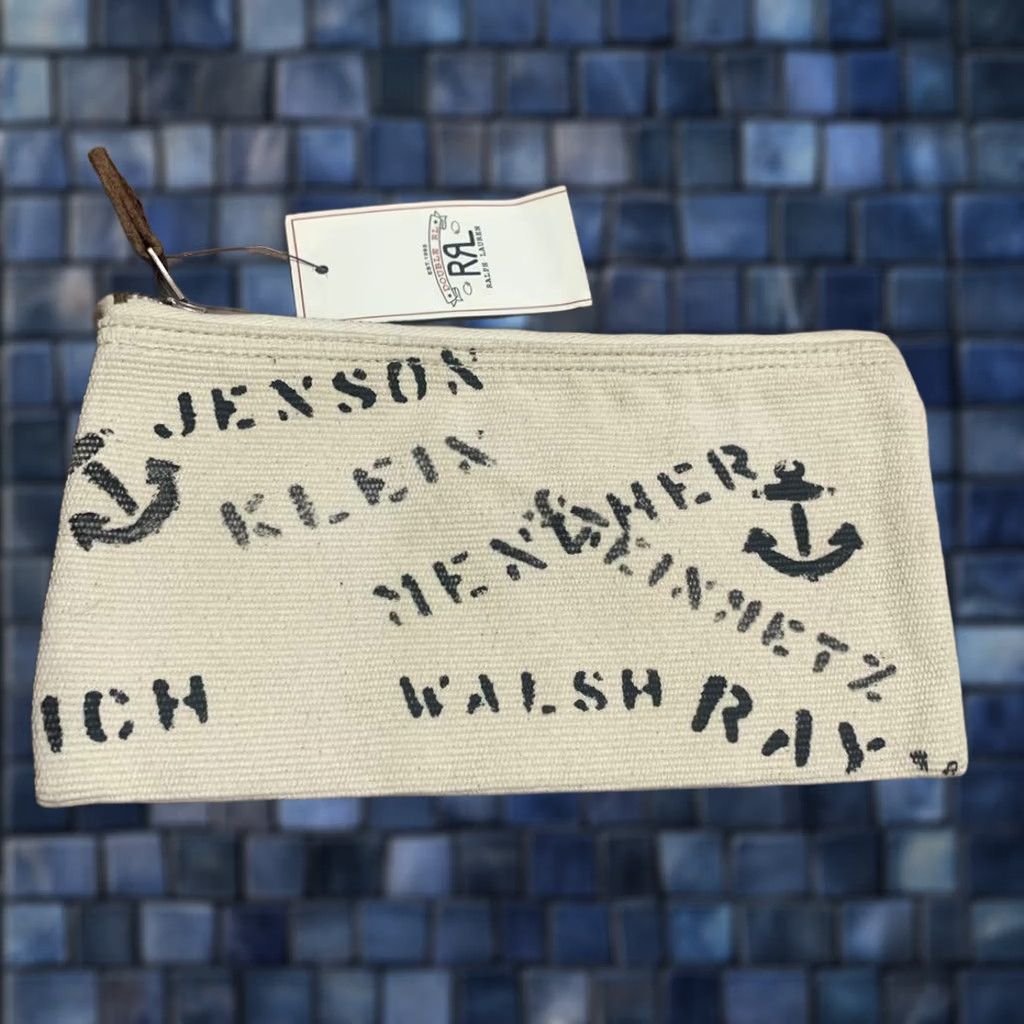 Ralph Lauren RRL Ralph Lauren Pouch Zip Canvas Unisex New with Tag 12×22cm Ivory Bag - 12×22cm Casual Size ONE SIZE - 1 Thumbnail