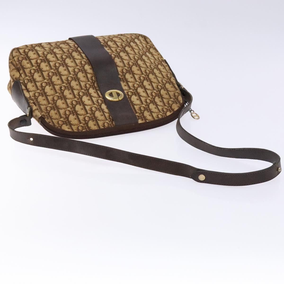 Dior DIOR Trotter Canvas Shoulder Bag Brown Gold Size ONE SIZE - 7 Thumbnail