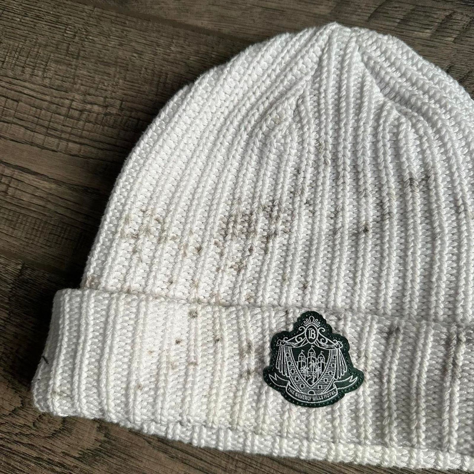 Other Beverly Hills Crest Hotel Ribbed White Beanie Winter Hat Size ONE SIZE - 3 Thumbnail