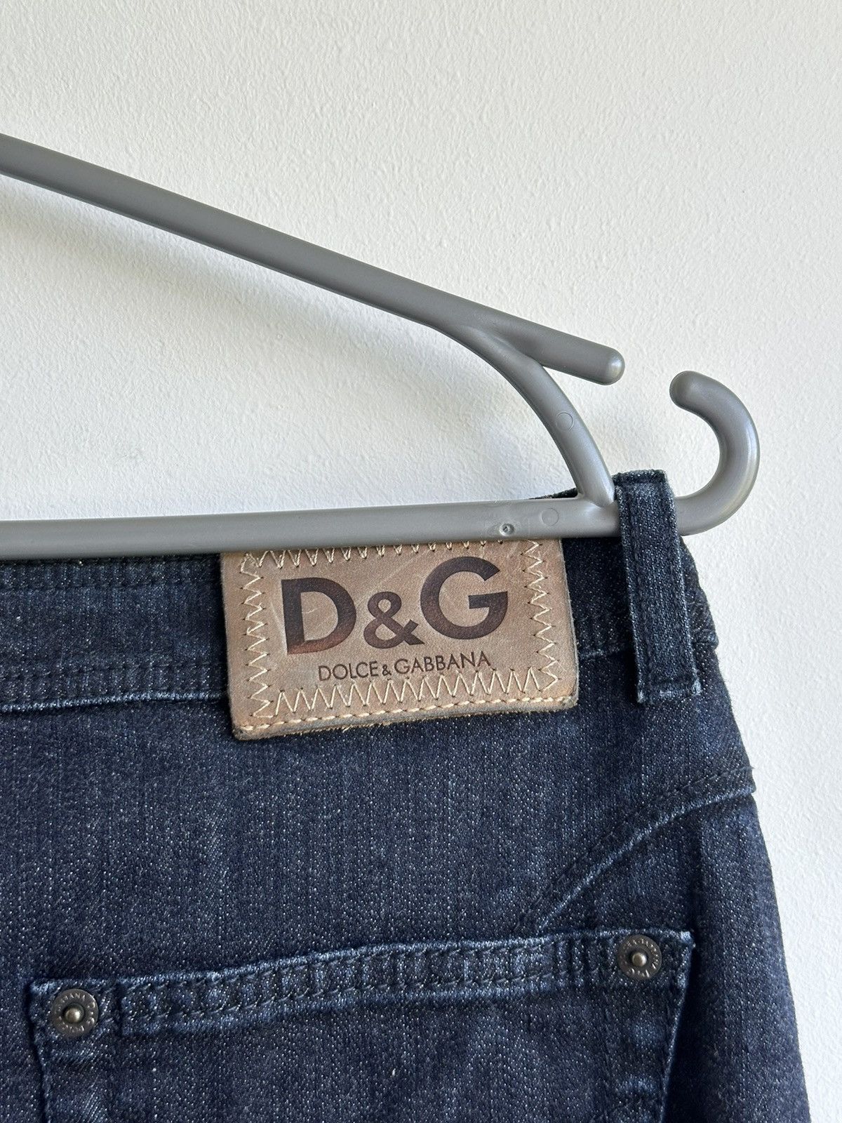 Dolce & Gabbana Vintage Dolce & Gabbana Denim Knee Length Skirt Blue Size 29 Size 29" - 9 Thumbnail