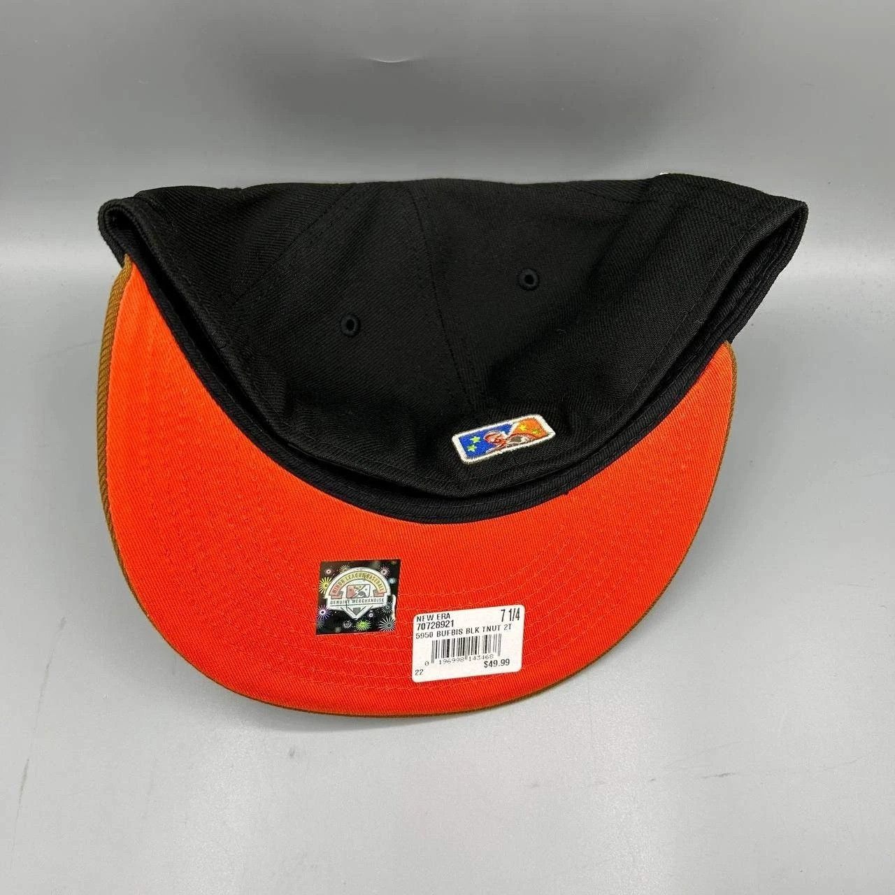 New Era Buffalo Bisons Hat Men 7 1/4 Black Brown MiLB Fitted Cap New Size ONE SIZE - 5 Thumbnail