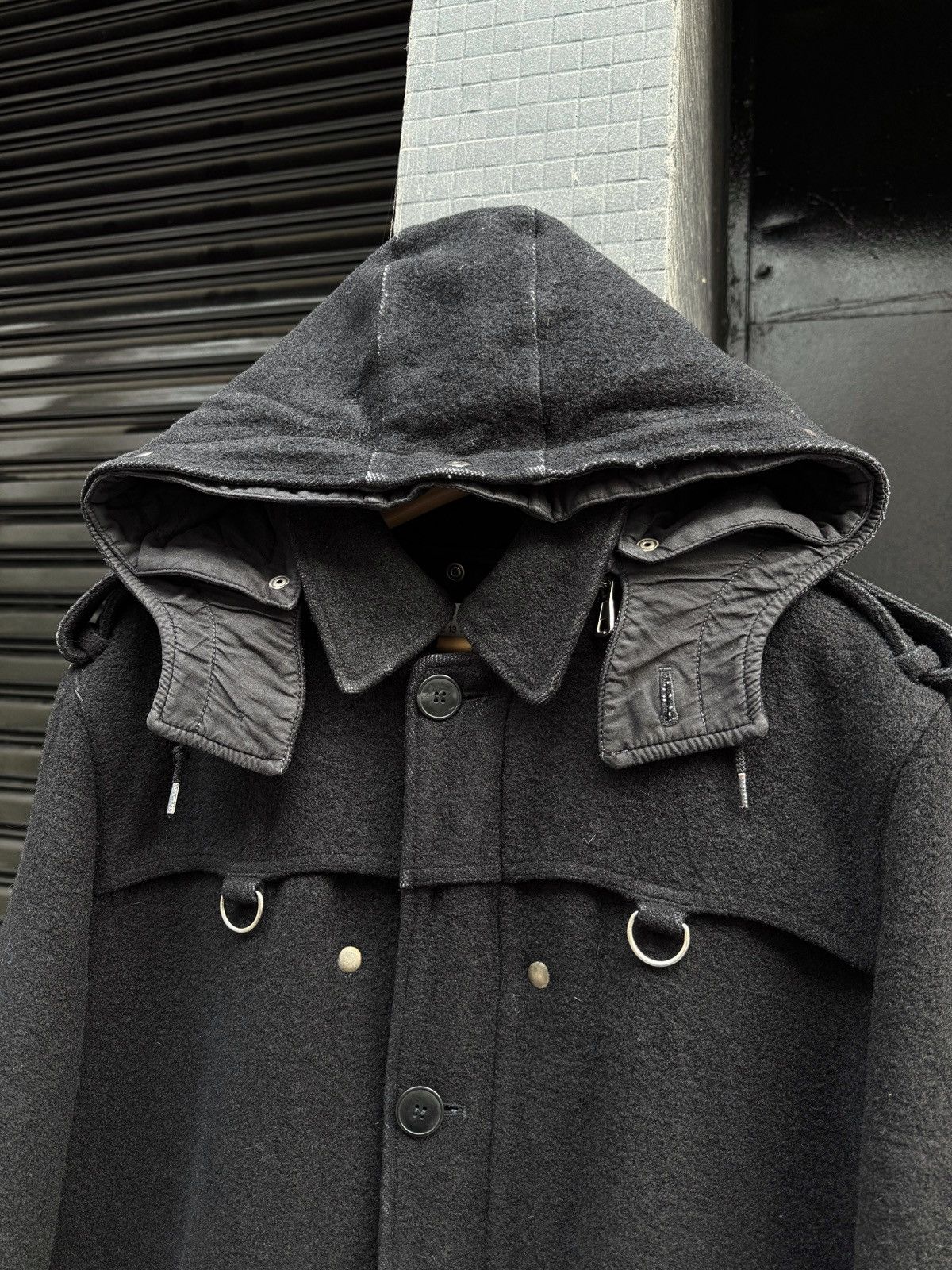 Maison Margiela Maison Martin Margiela AW04 Hooded Heavy Belted Wool Parka Size US M / EU 48-50 / 2 - 2 Thumbnail