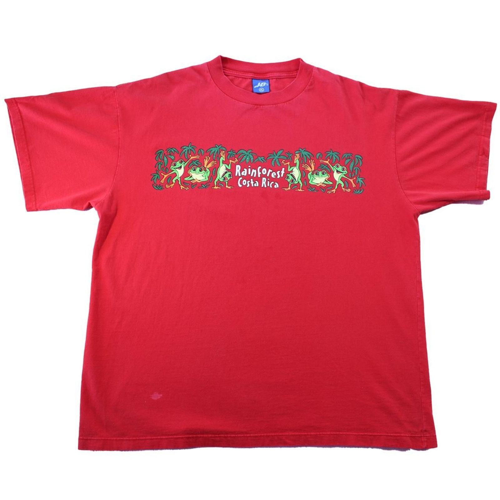 Vintage Vintage 90's Red Rainforest Cafe Graphic Tee Size US XL / EU 56 / 4 - 3 Thumbnail