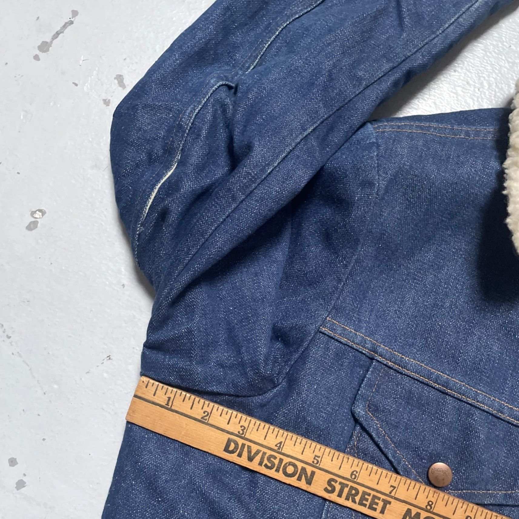 Wrangler VINTAGE Wrangler Jacket Denim Bomber Unisex Adults L Blue USA Western Cowboy 70s 80s Workwear Snap Closures Size US L / EU 52-54 / 3 - 2 Thumbnail