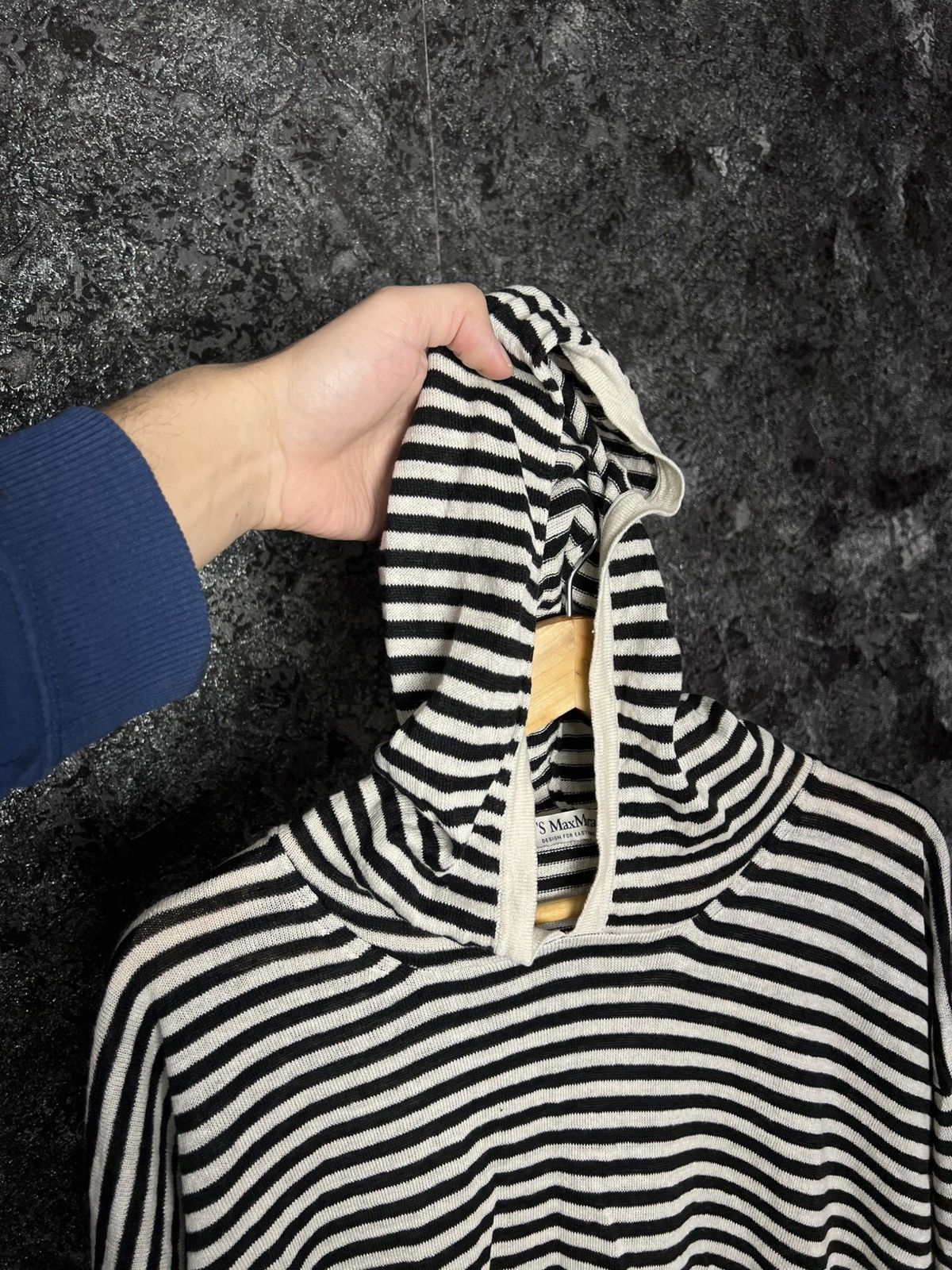 Max Mara × Weekend Max Mara Max Mara Stripped Lightweight Hoodie Long Sleeve Size M Size M / US 6-8 / IT 42-44 - 2 Thumbnail