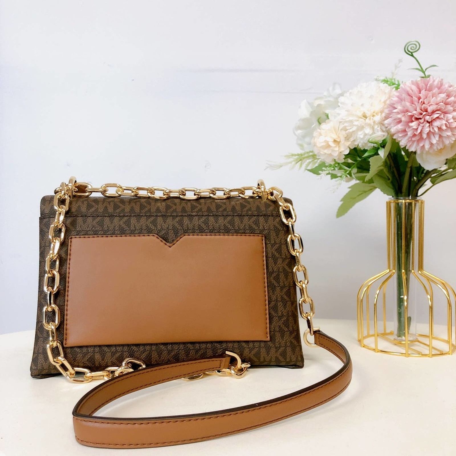 Michael Kors Michael Kors 35F2GOEF8B Cece M Logo Shoulder bag IN BROWN Size ONE SIZE - 3 Thumbnail