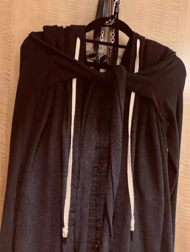 Rick Owens Rick Owens Cropped Cotton Cardigan with Hood-2505 Size US S / EU 44-46 / 1 - 5 Thumbnail