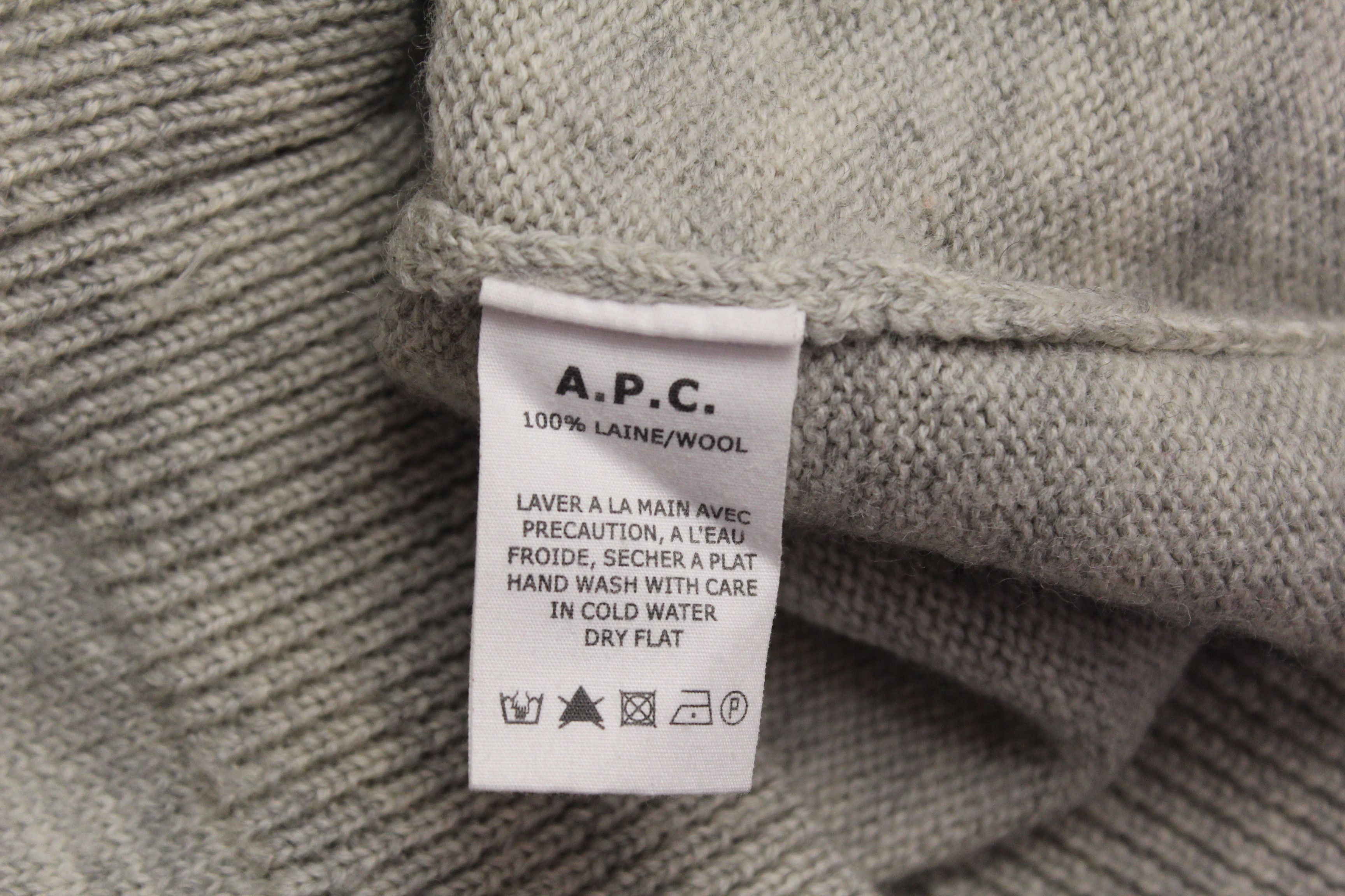 A.P.C. Women's A.P.C. V-neck Grey Wool Jumper Size S Size S / US 4 / IT 40 - 7 Thumbnail
