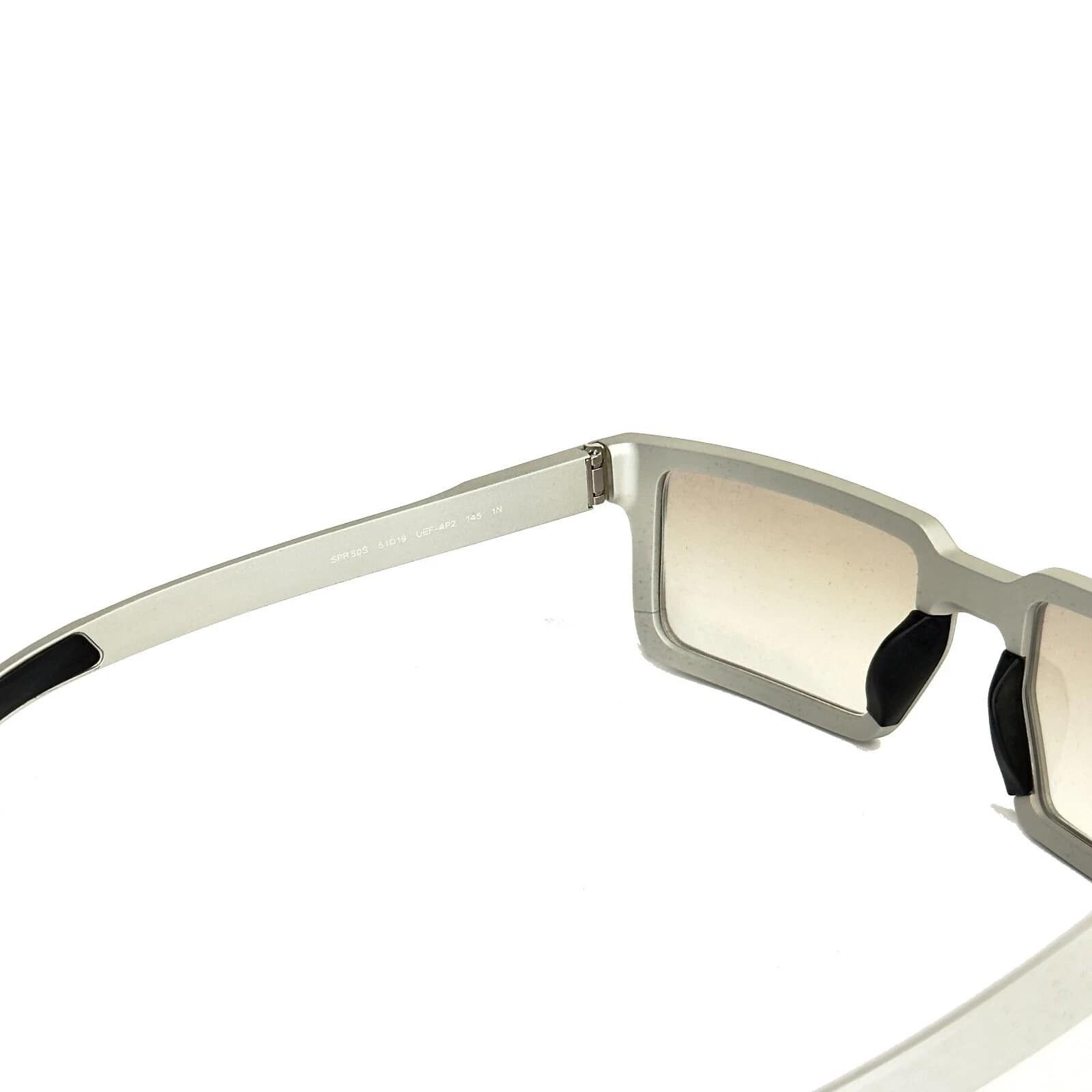 Prada PRADA 50S TECHNIQUE Rectangle Silver Sunglasses PR50SS Size ONE SIZE - 2 Thumbnail