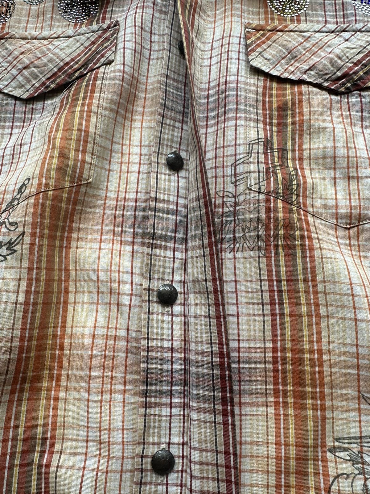 roarguns 2006SS - Roarguns “ Love & Peace “ shadow plaid shirt Size US M / EU 48-50 / 2 - 15 Thumbnail